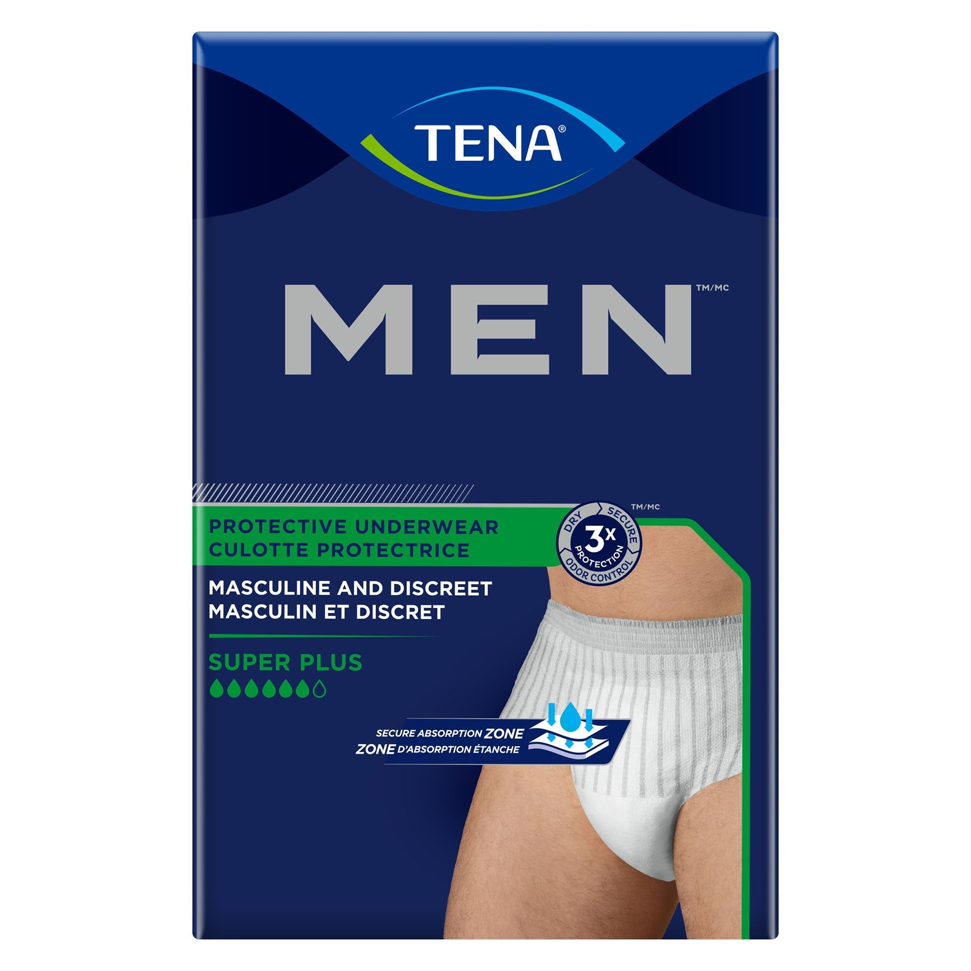Tena Men Super Plus Absorbent Underwear L/XL - Discreet Comfort (14 Pack)