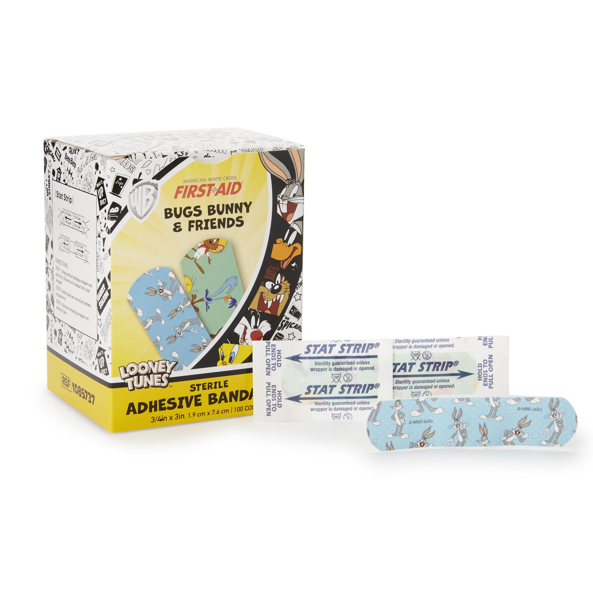 Looney Tunes™ Stat Strip® Bugs Bunny /Daffy Duck Adhesive Strip, ¾ x 3 Inch (1 Unit)