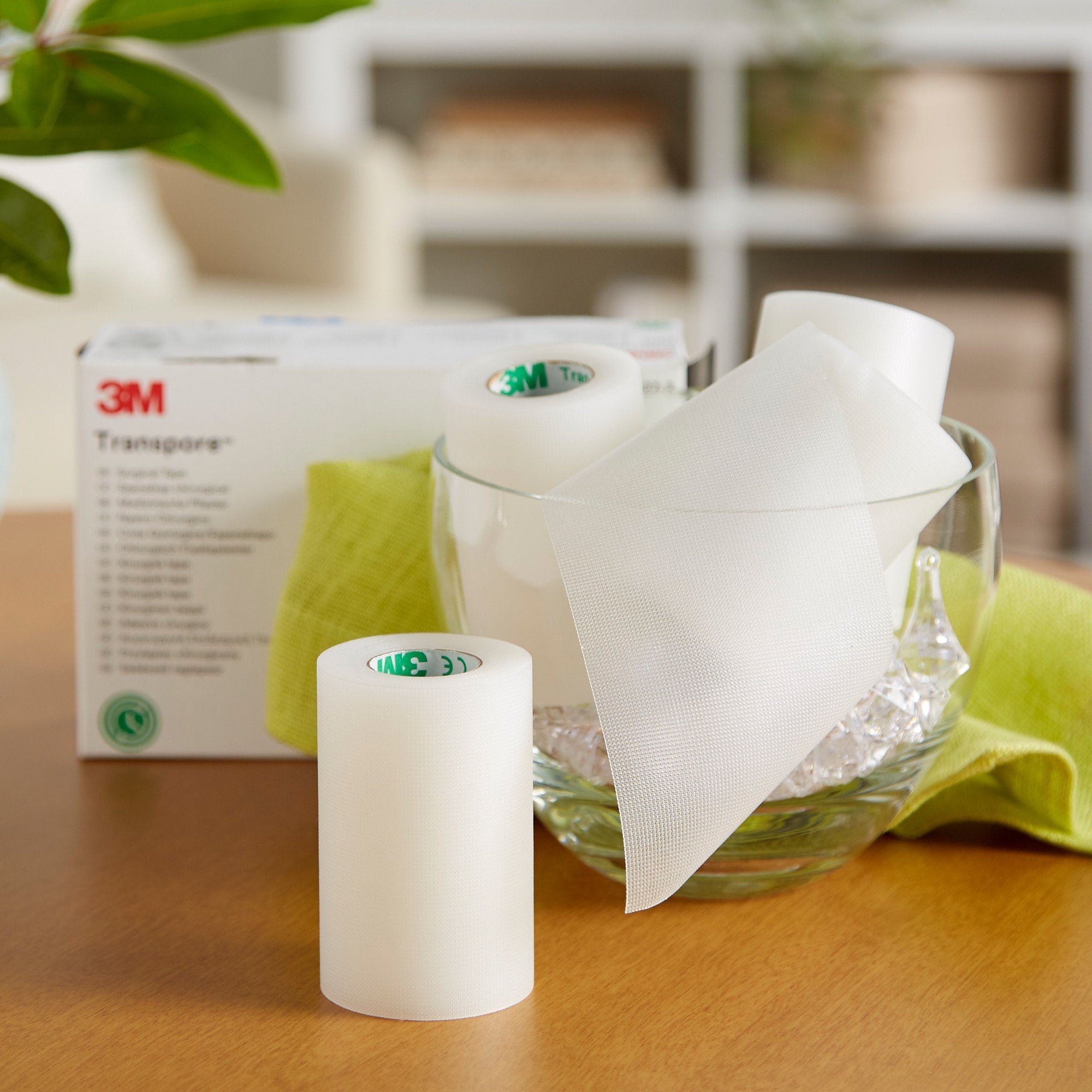 3M™ Transpore™ Plastic Medical Tape, 3 Inch x 10 Yard, Transparent (4 Units)
