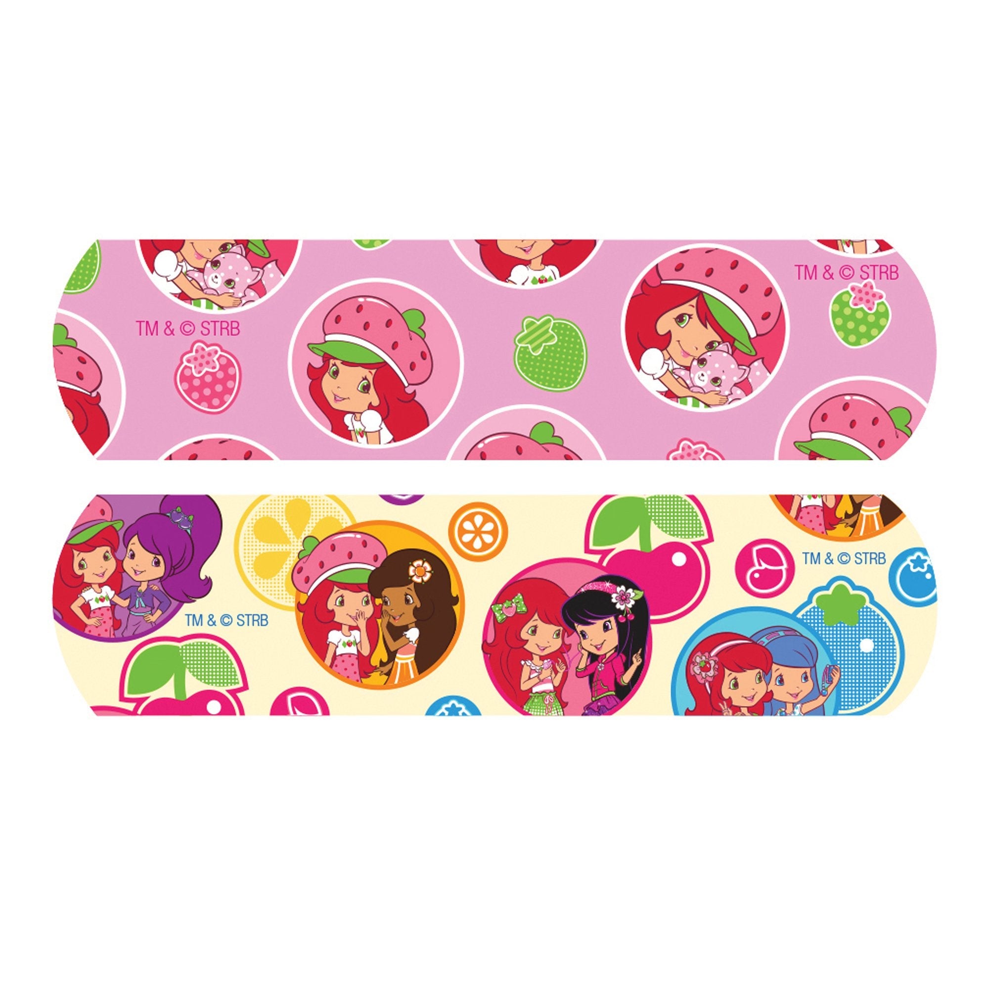 American® White Cross Stat Strip® Strawberry Shortcake Design Adhesive Strip, ¾ x 3 Inch (100 Units)