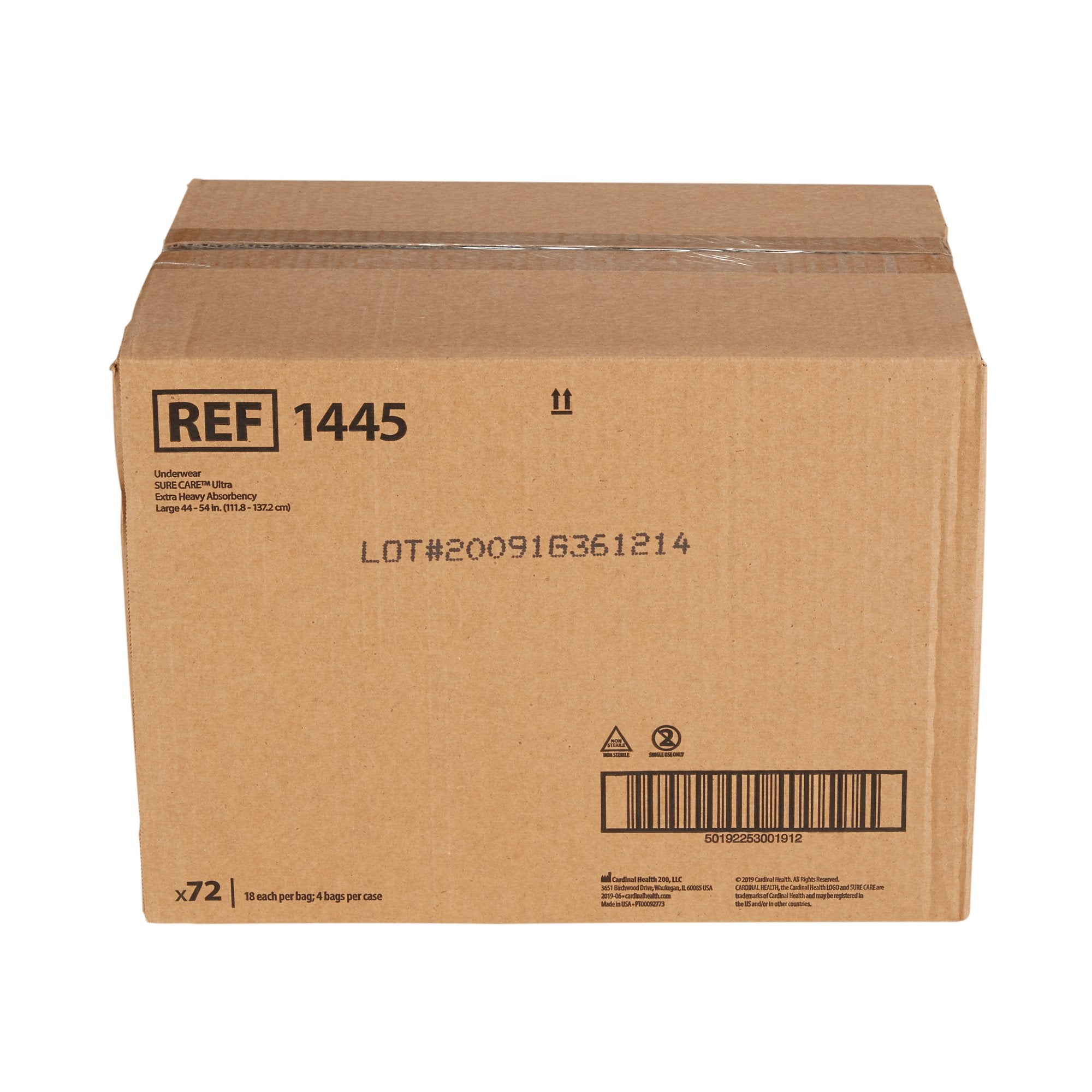 Sure Care™ Ultra Extra Heavy Absorbent Underwear, Large (18 Units)