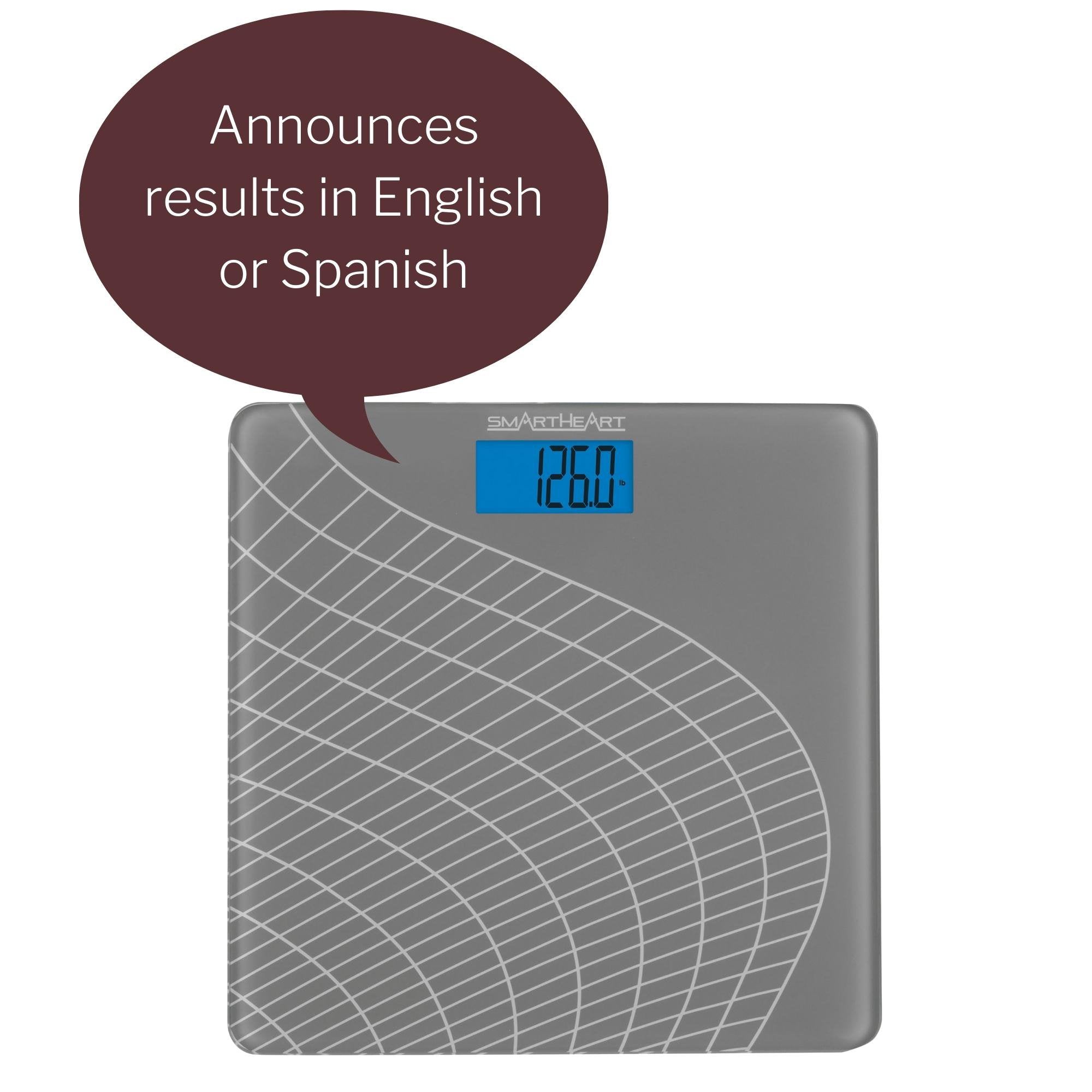 SmartHeart Talking Scale, Digital Bathroom Scale, 438 lbs Capacity (4 Units)