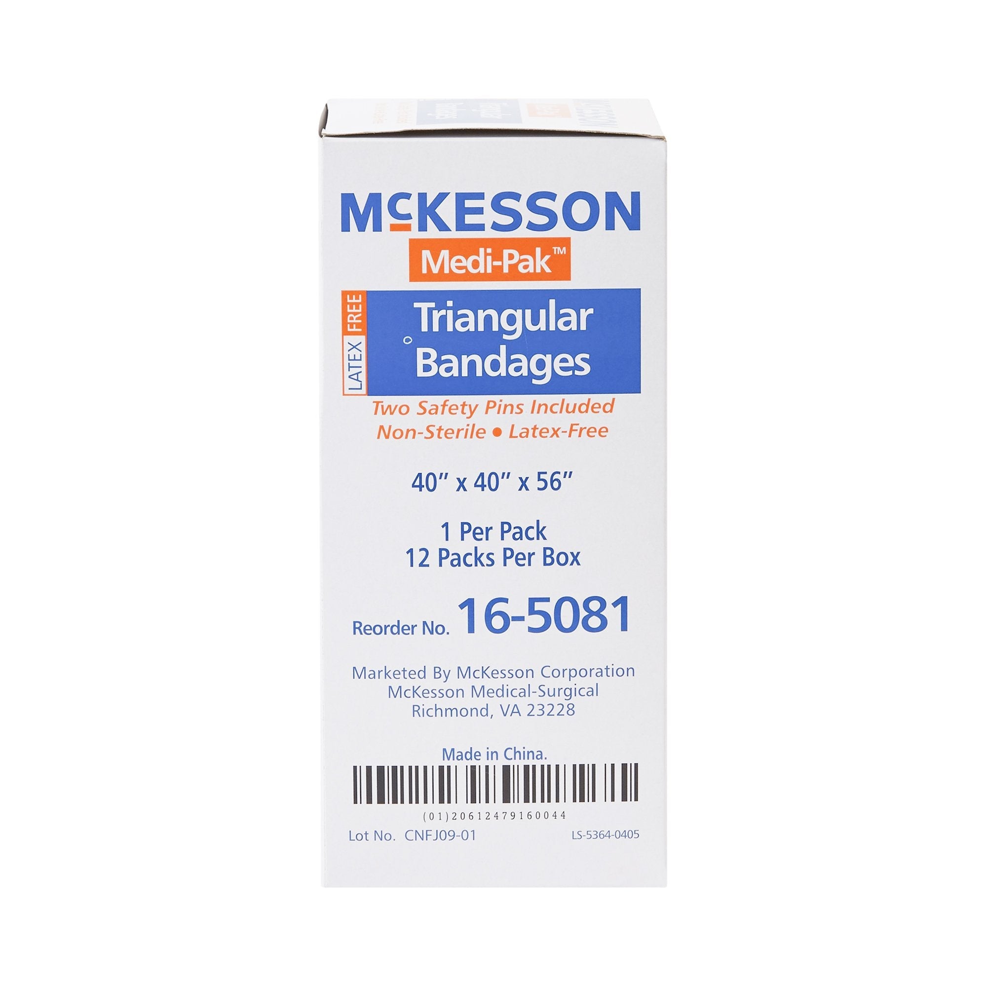 McKesson Triangular Bandage, 40 x 40 x 56 Inch (72 Units)