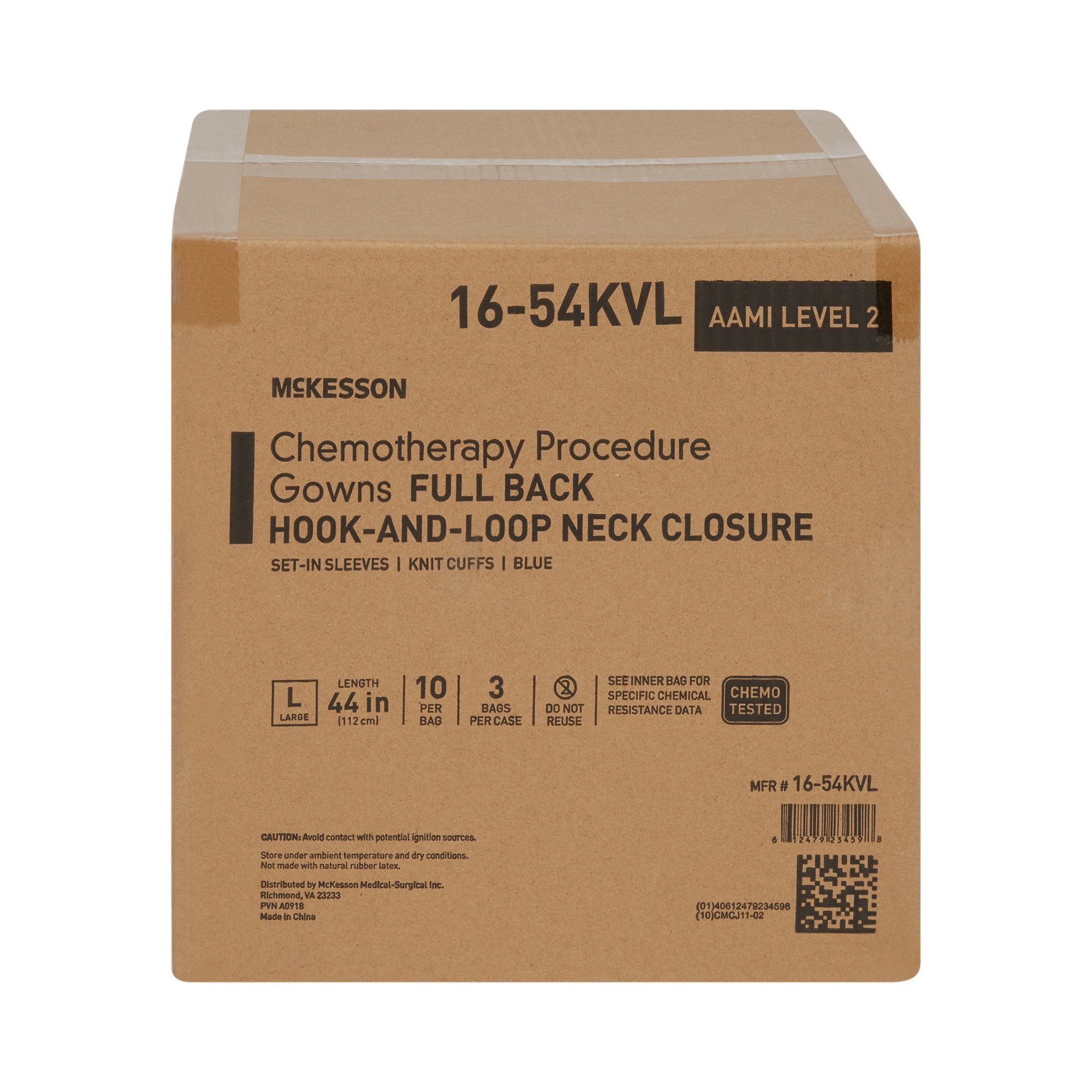 McKesson Full Back Chemotherapy Procedure Gown, Large (30 Units)