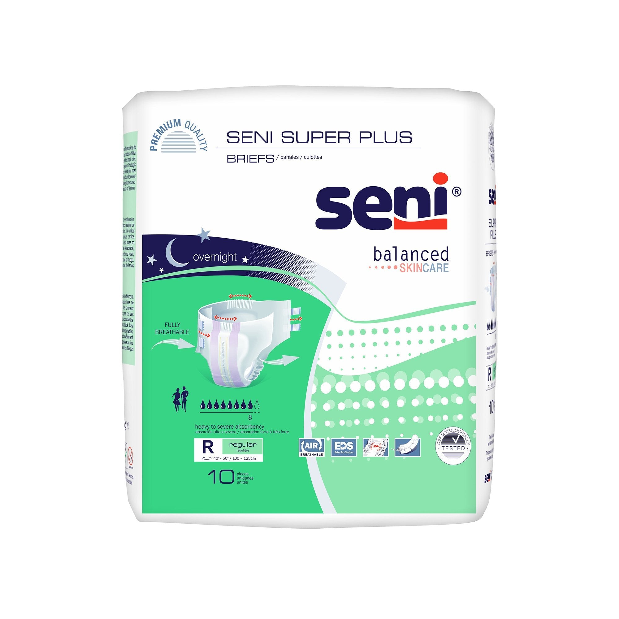 Seni® Super Plus Heavy to Severe Absorbency Incontinence Brief, Regular (10 Units)