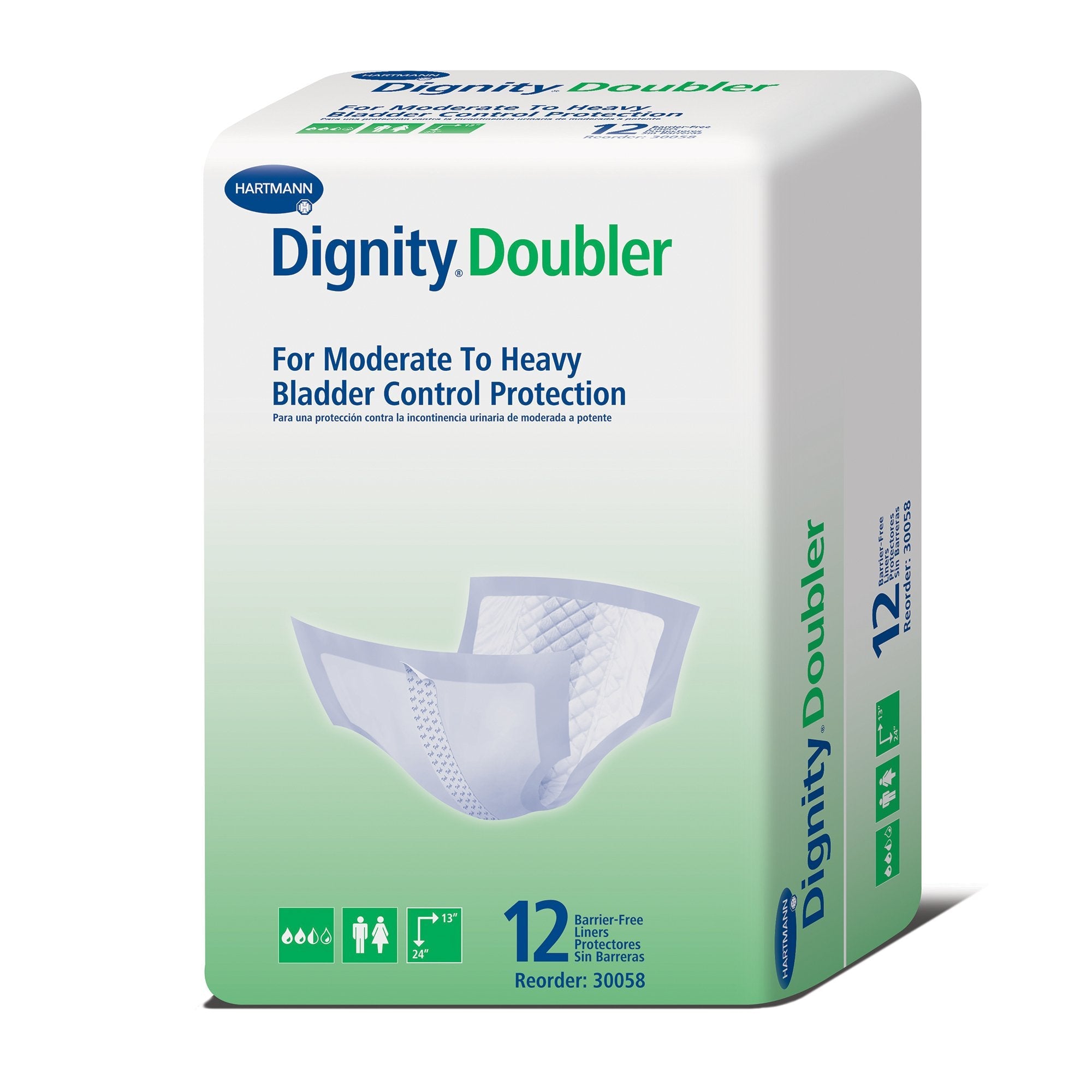 Dignity® Double For Moderate to Heavy Bladder Control Pad, 24-Inch Length (12 Units)