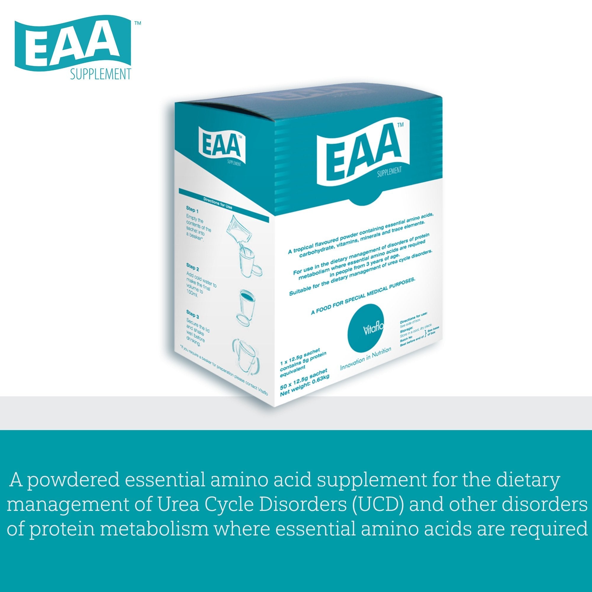 EAA Supplement™ for the Dietary Management of Urea Cycle Disorders, Tropical Flavor (50 Units)