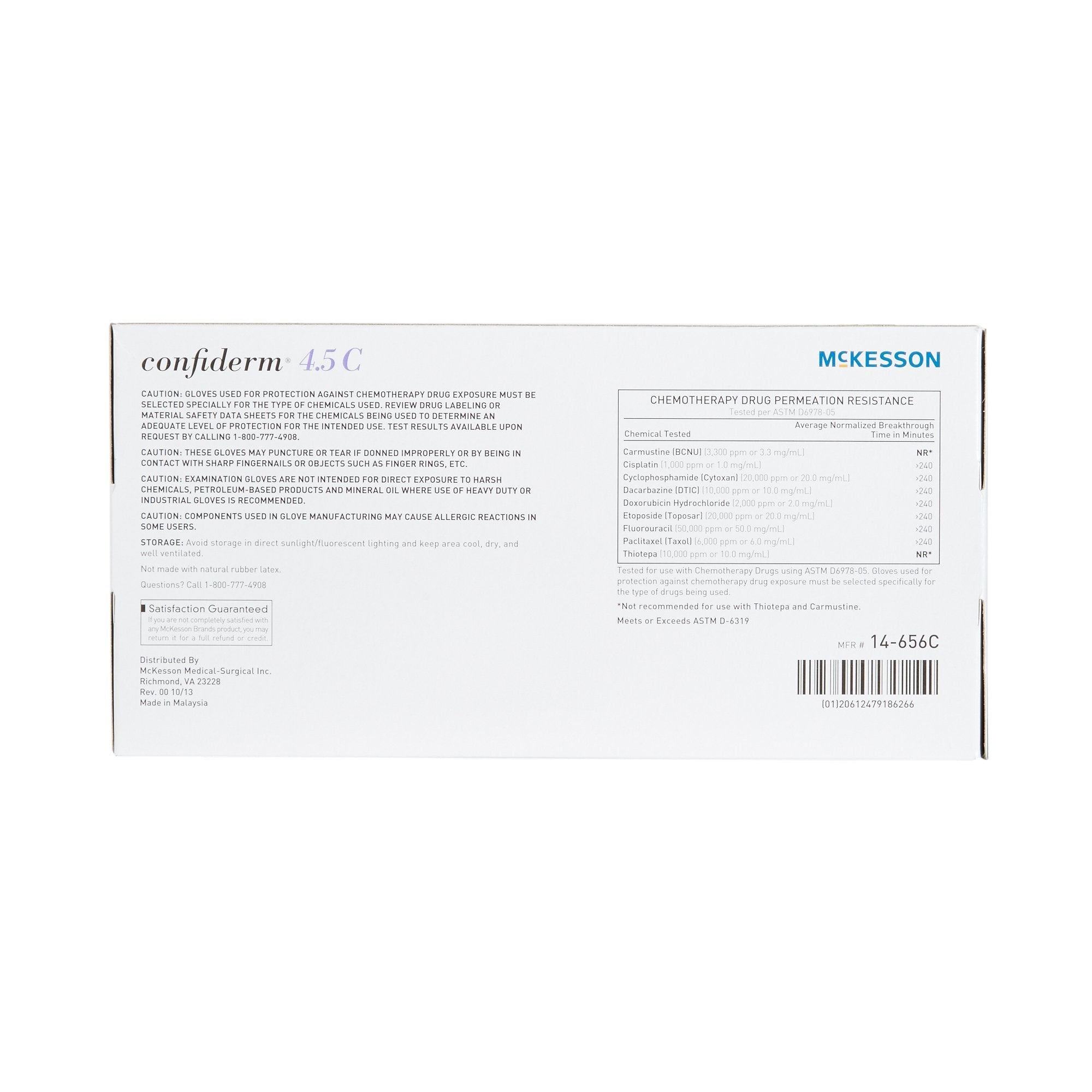 McKesson Confiderm 4.5C Nitrile Exam Gloves, Medium, Blue - 100 Pack