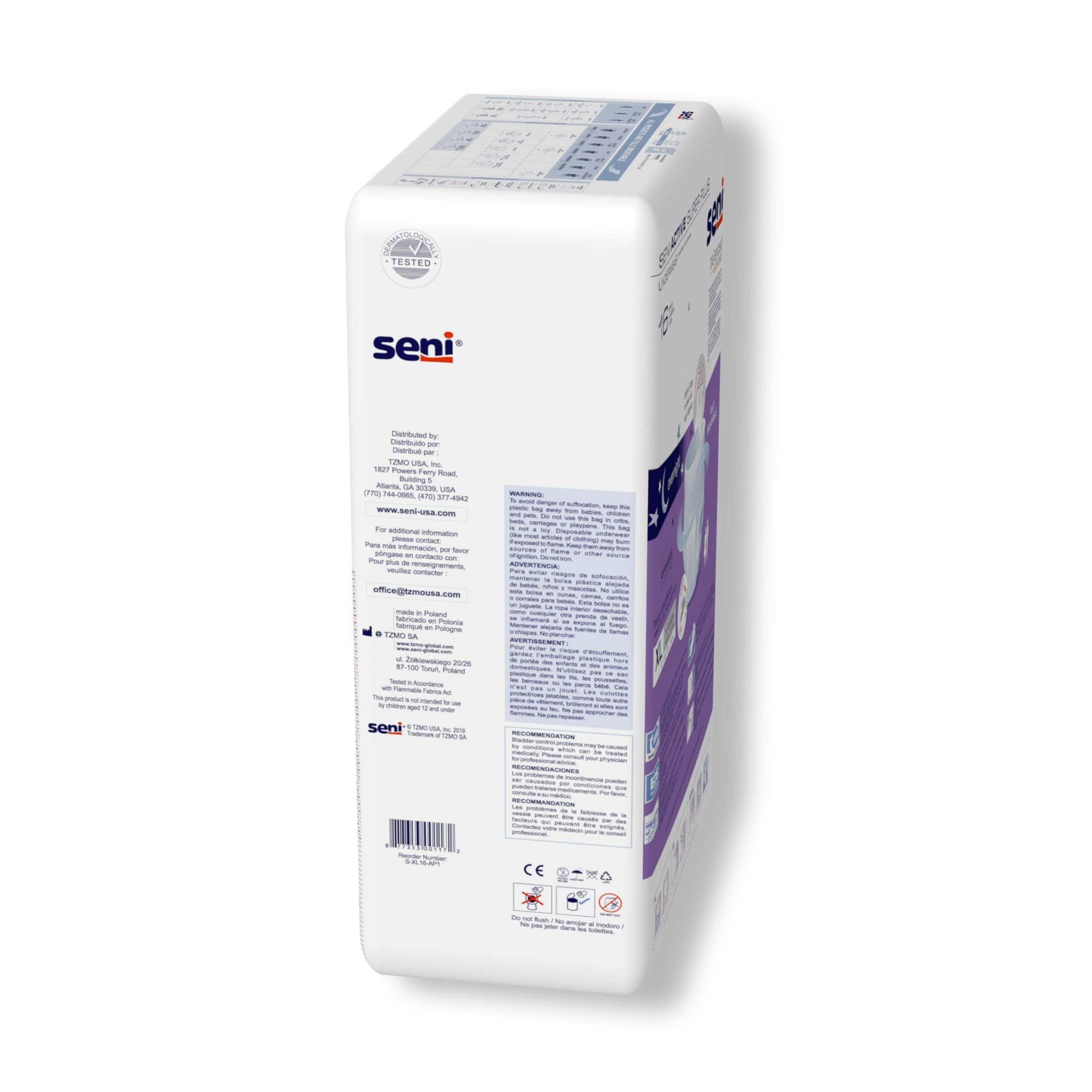 Seni® Active Super Plus Absorbent Underwear, X-Large (16 Units)