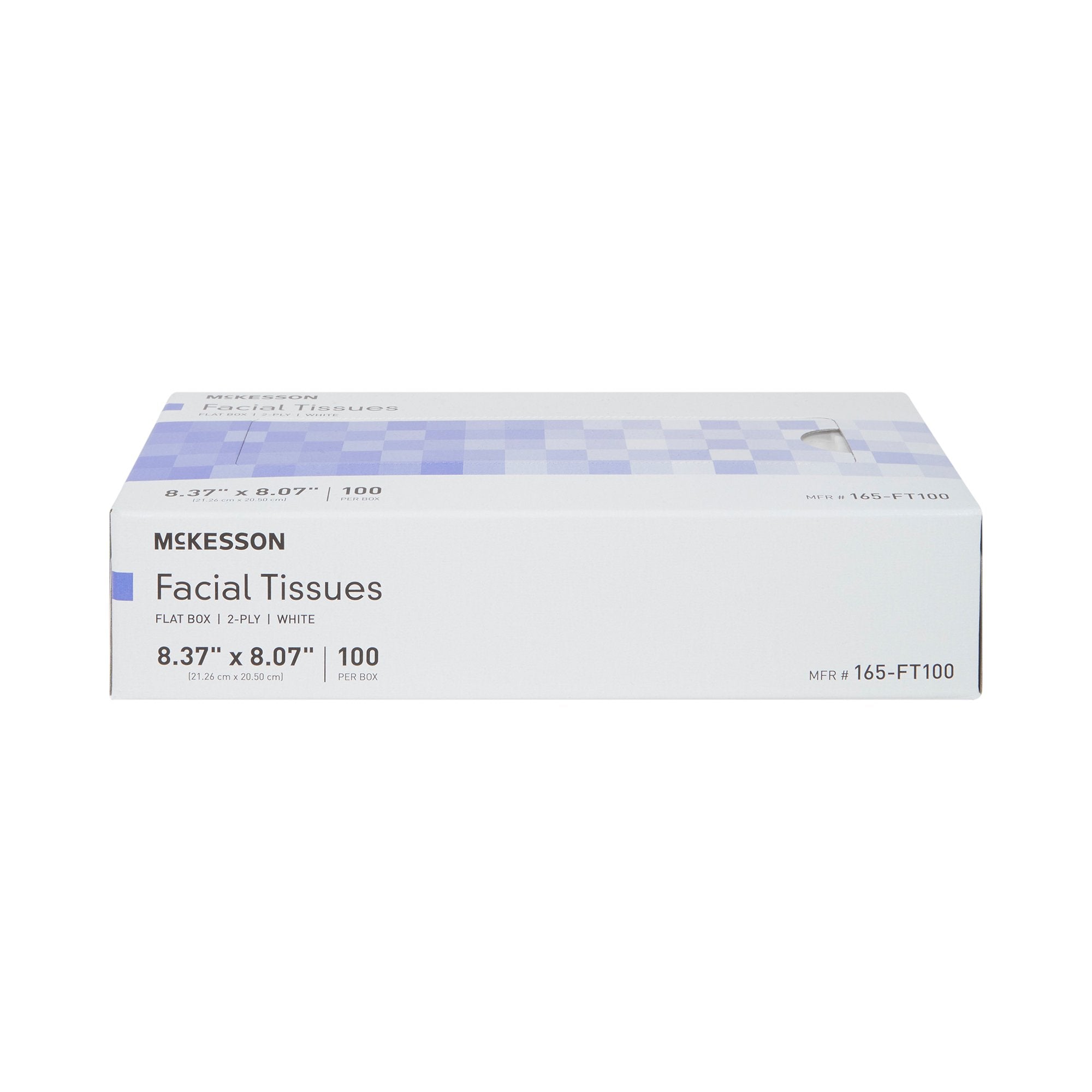 McKesson Facial Tissue 2-Ply White 8.37 x 8.07" - Bulk Pack of 100