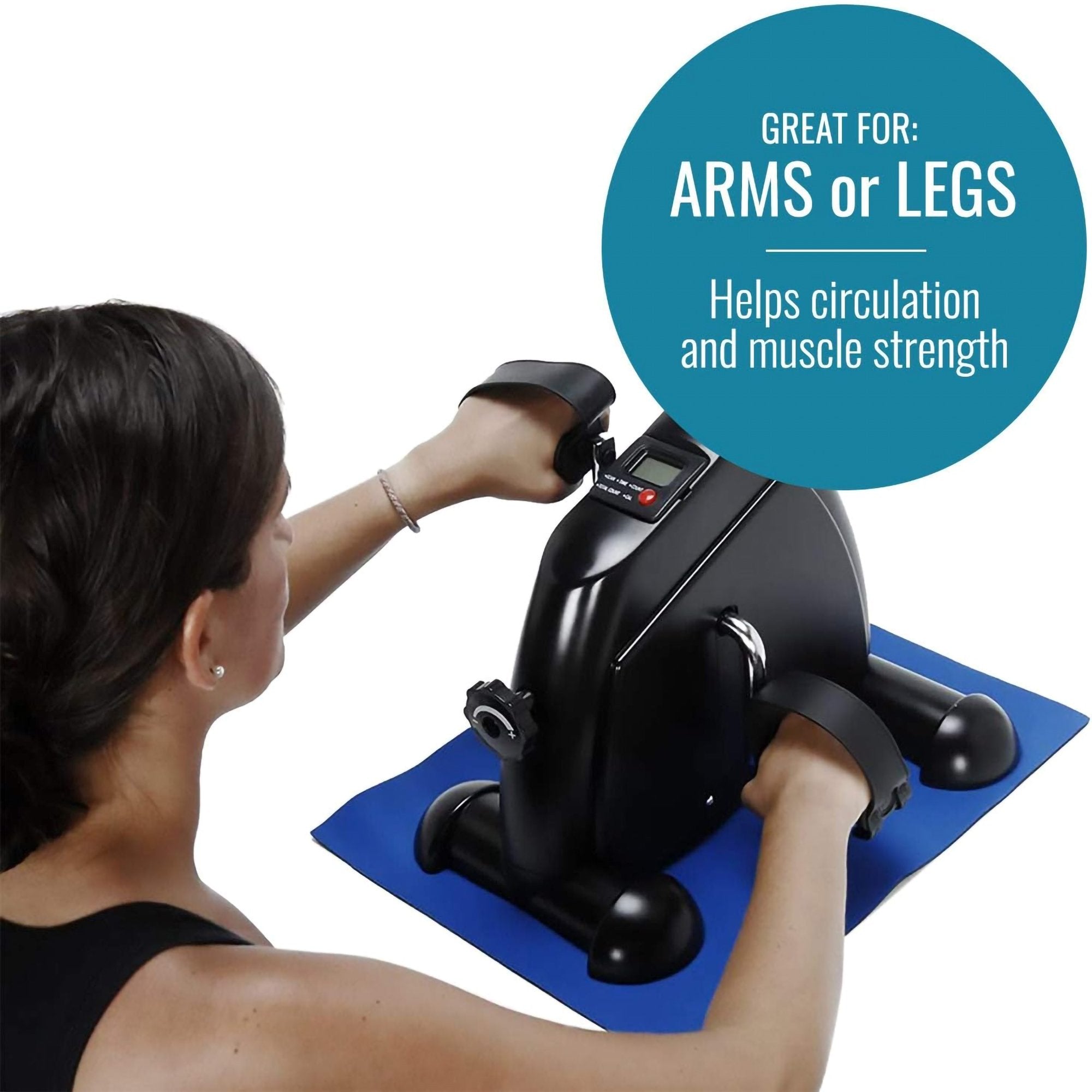 DMI® Mini Exercise Bike Fitness Mini Cycle with Mat (1 Unit)