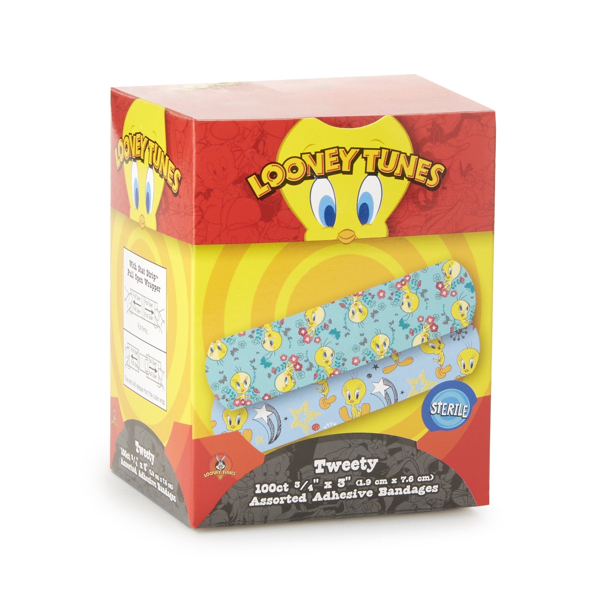 Looney Tunes™ Stat Strip® Tweety Design Adhesive Strip, ¾ x 3 Inch (1 Unit)
