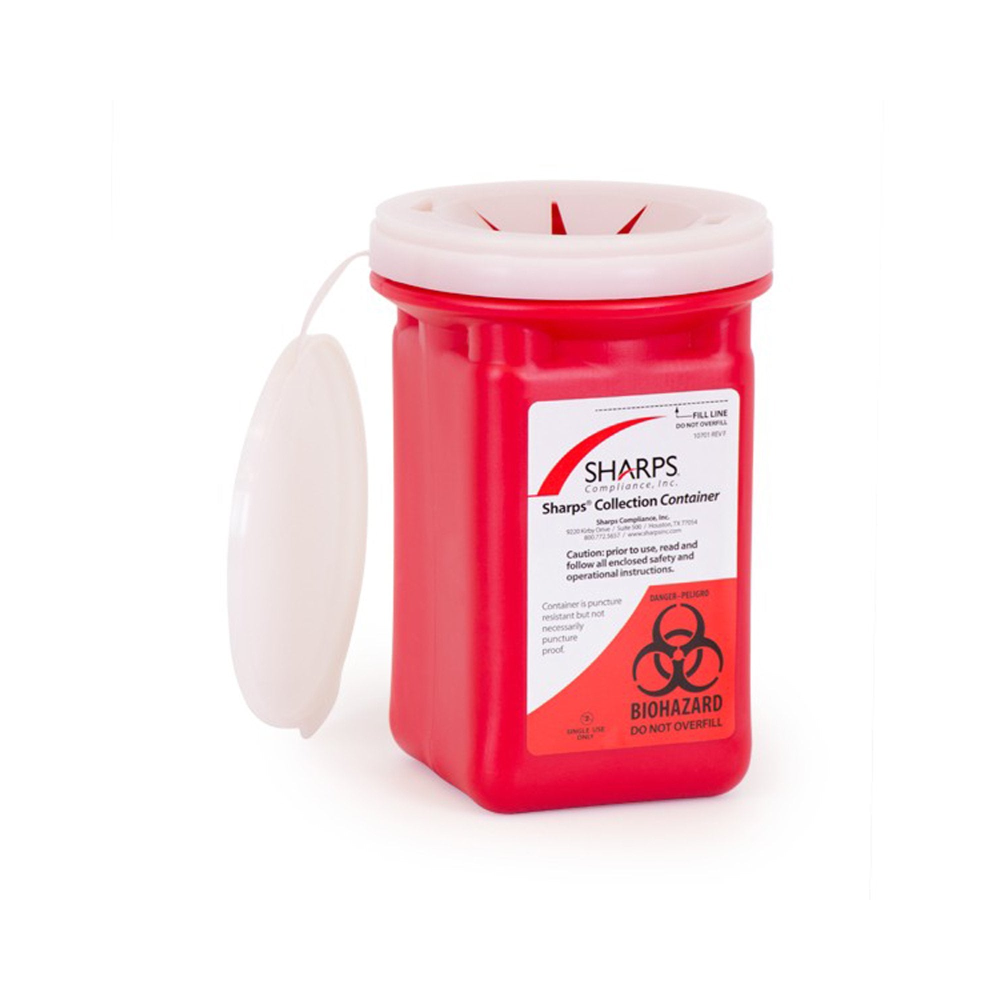 Sharps Recovery System™ Mailback Sharps Collector, 1 Quart, 4½ x 4½ x 7 Inch (1 Unit)