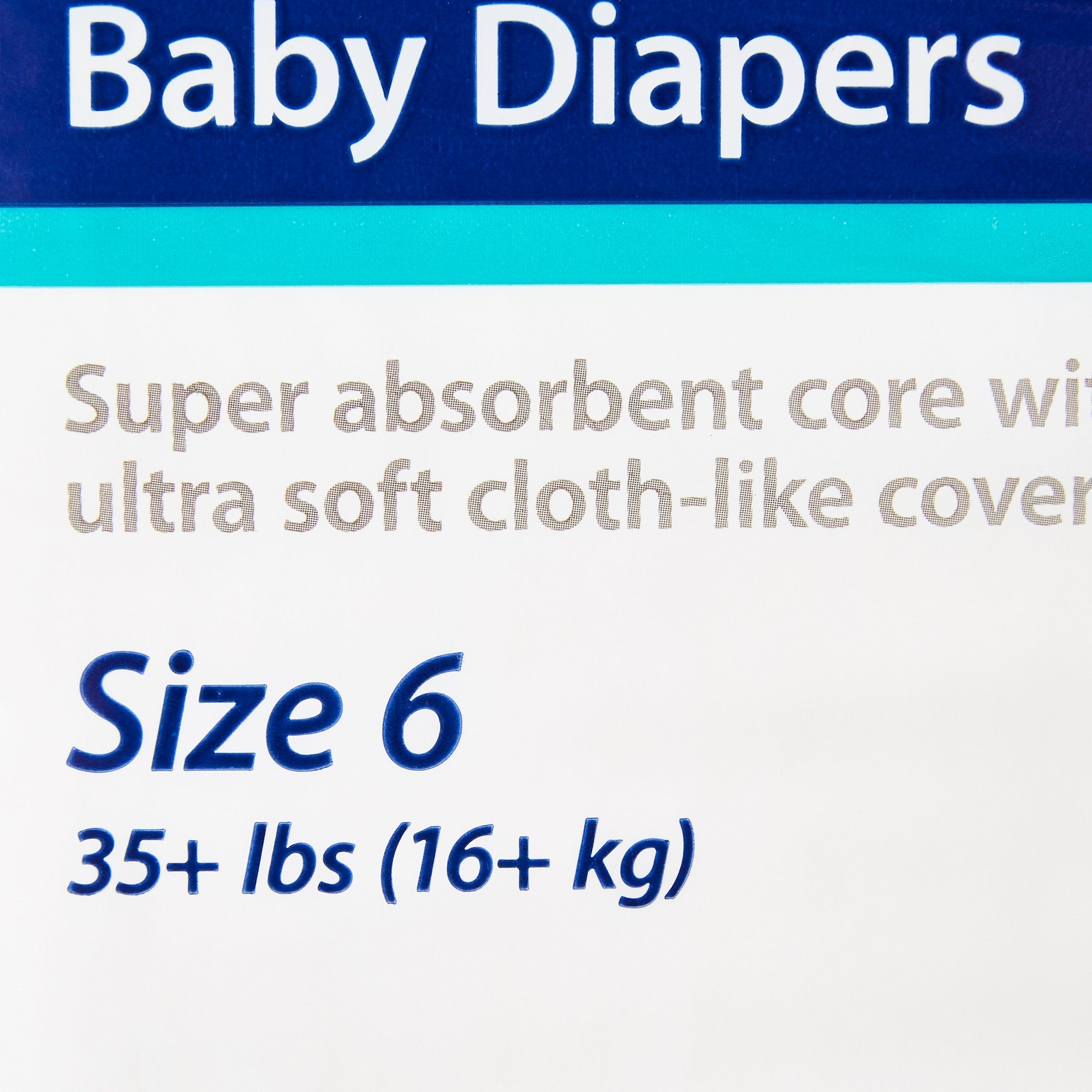 Curity Unisex Baby Diapers, Heavy Absorbency, Disposable, Size 6, 35+ lbs (18 Units)