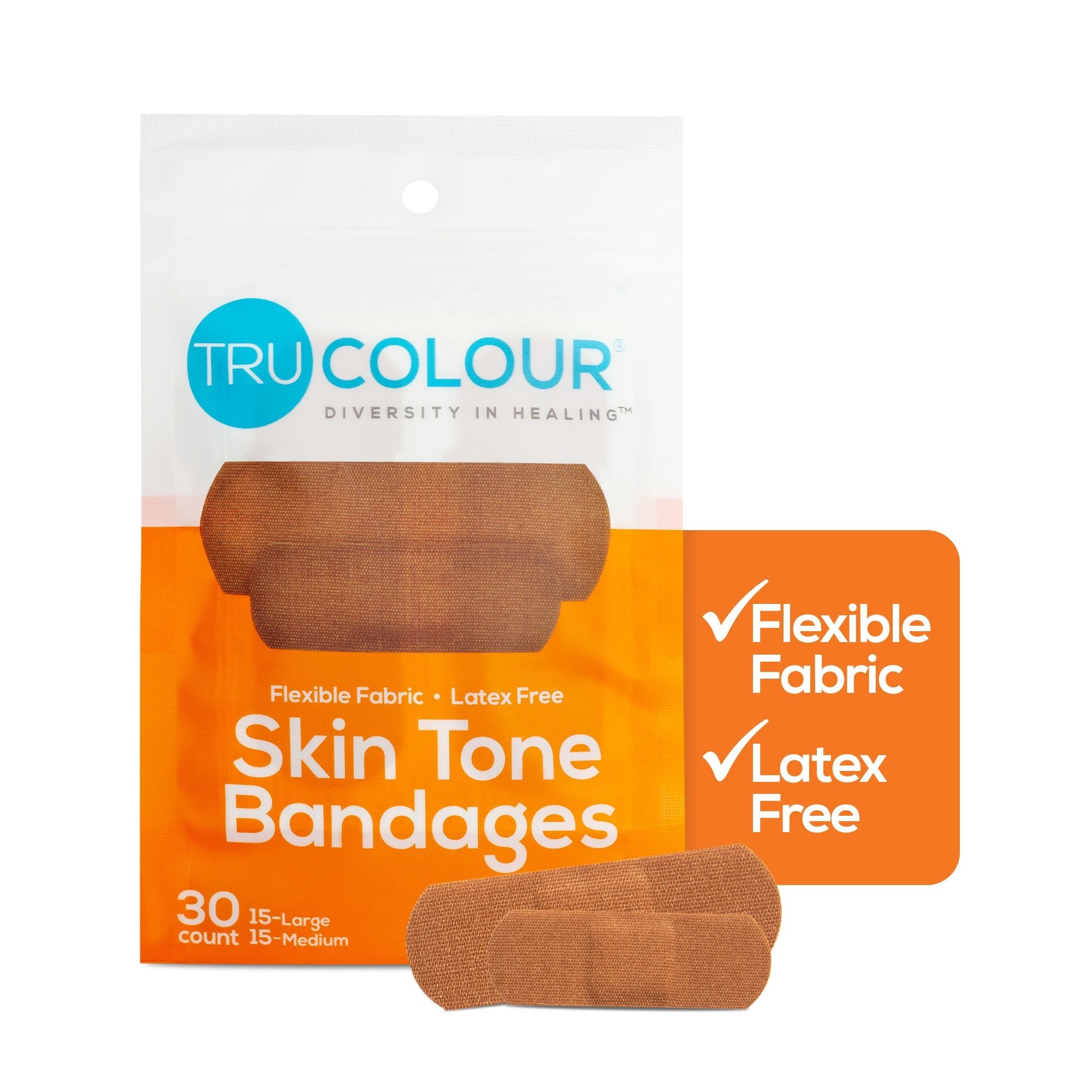 TruColour® Brown Adhesive Strip, 1 x 3 Inch (30 Units)