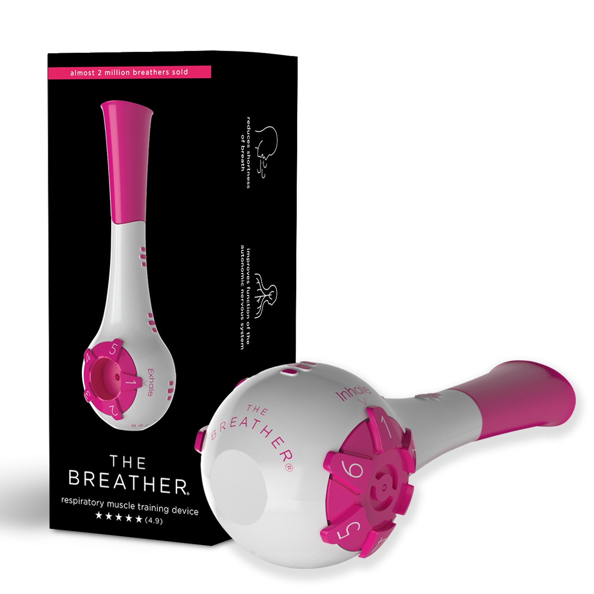 The Breather® Respiratory Exerciser, Pink (118 Units)