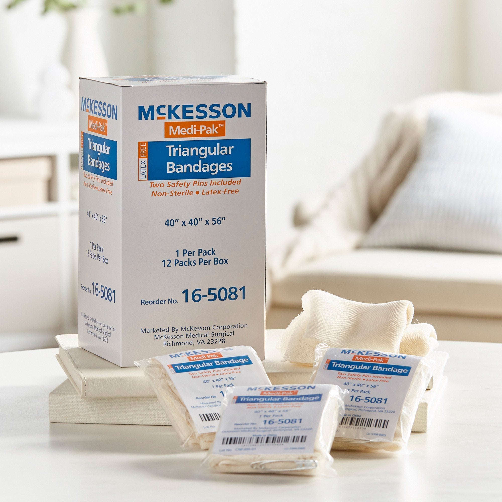 McKesson Triangular Bandage, 40 x 40 x 56 Inch (72 Units)
