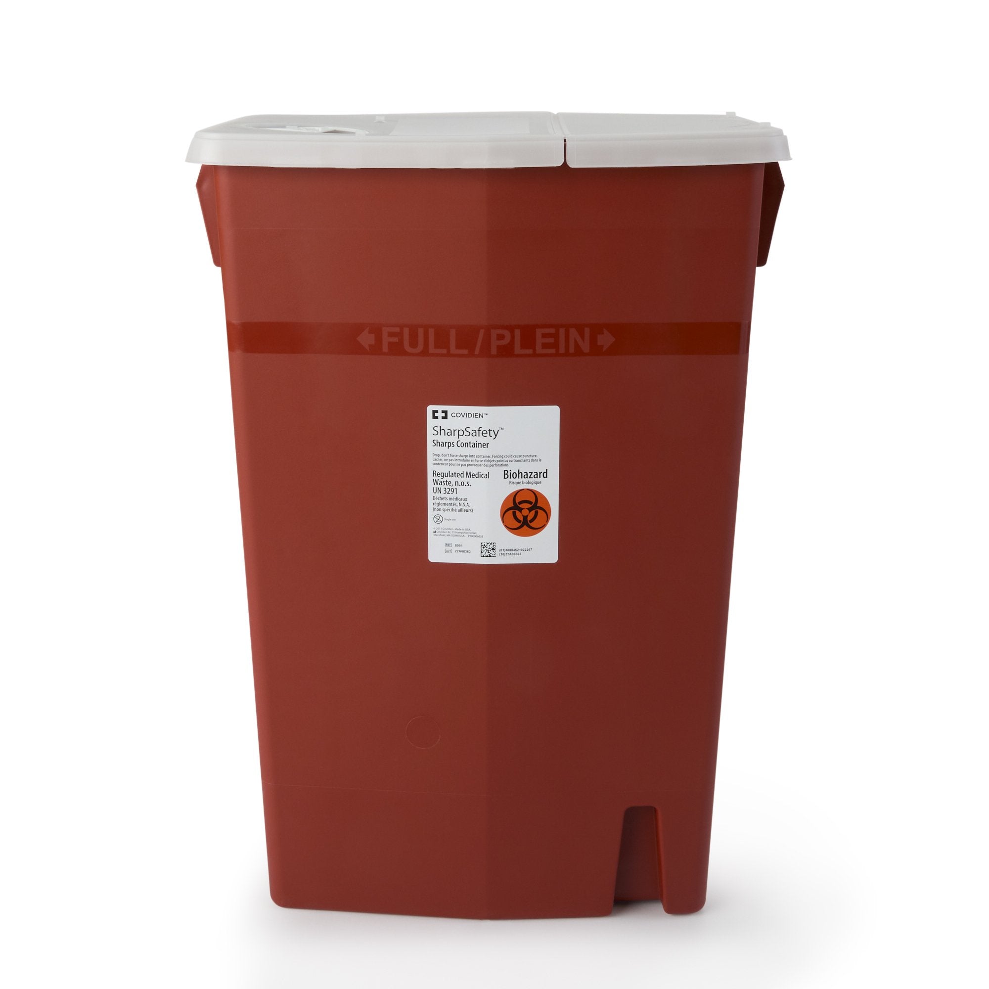 SharpSafety™ Multi-purpose Sharps Container, 18 Gallon, 26 x 18¼ x 12¾ Inch (1 Unit)