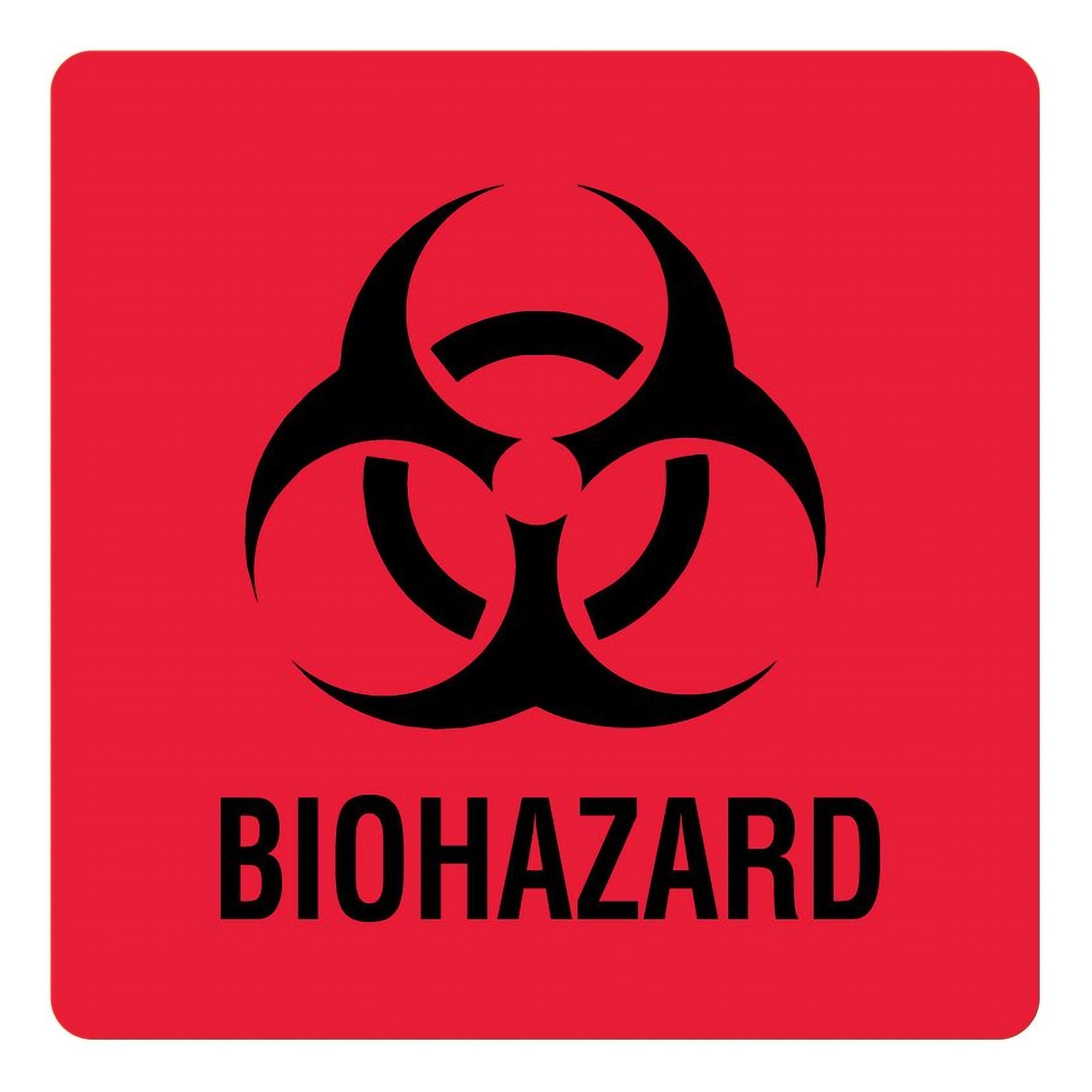 UAL™ Biohazard / Symbol Pre-Printed Label, 3 x 3 Inch (20 Units)