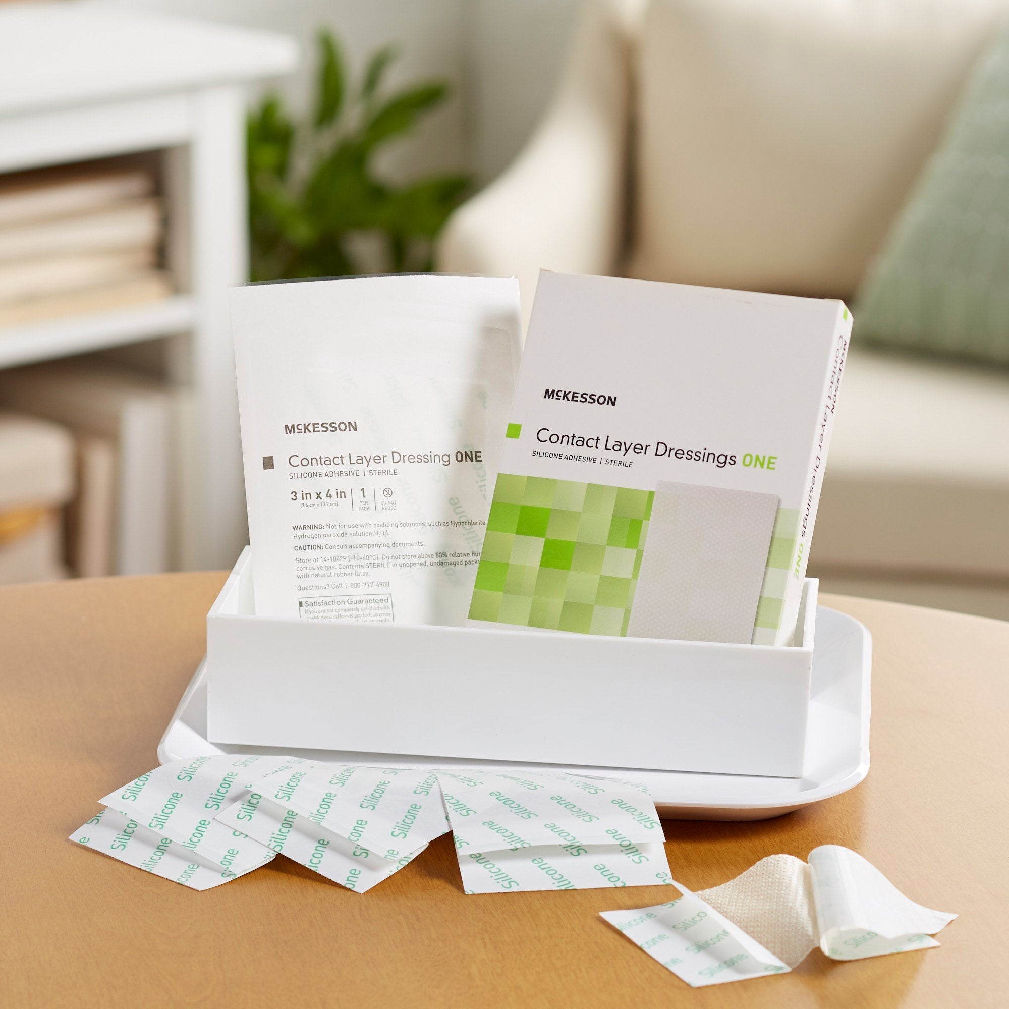 McKesson Silicone Wound Contact Layer Dressing, 3 x 4 Inch (10 Units)