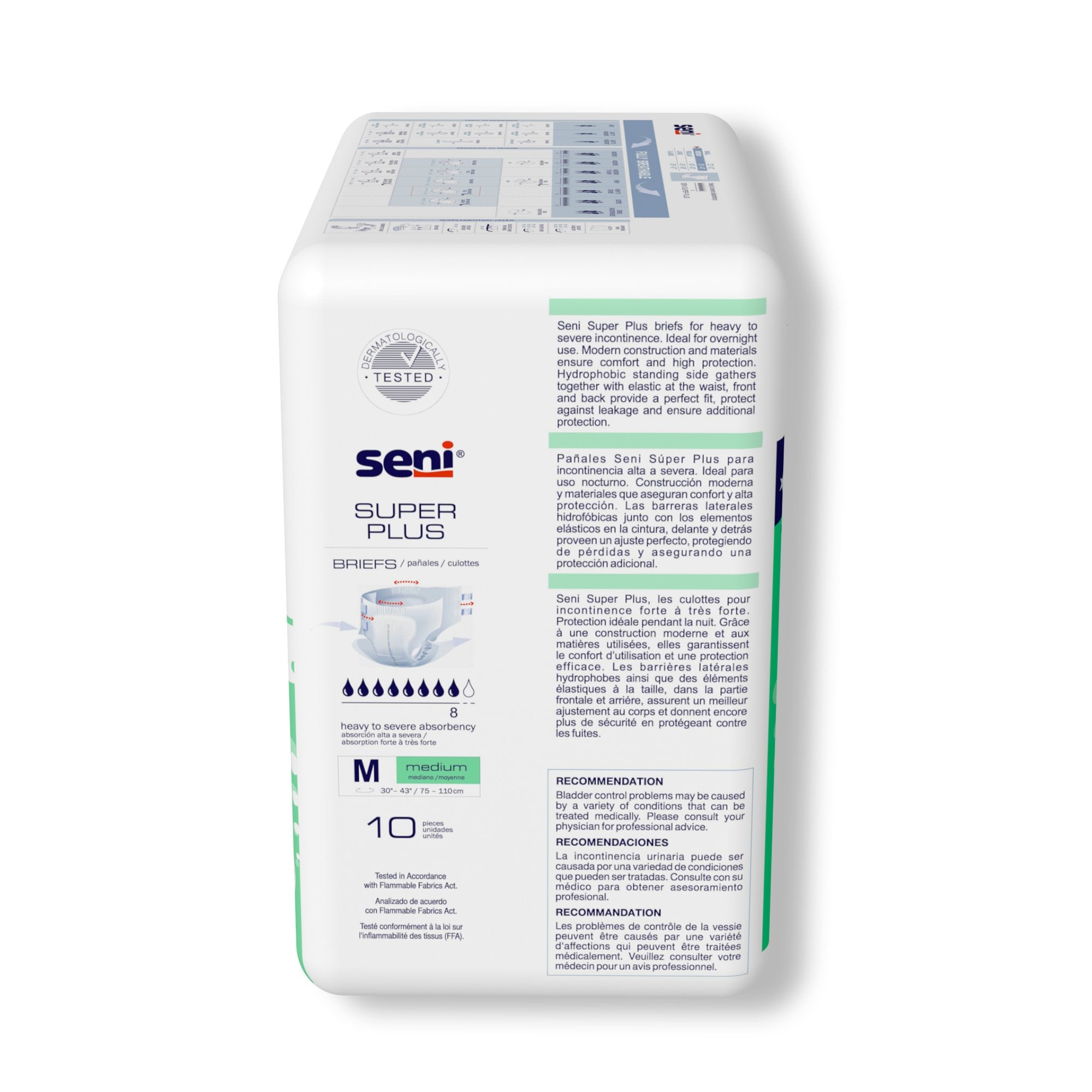 Seni® Super Plus Heavy to Severe Absorbency Incontinence Brief, Medium (10 Units)
