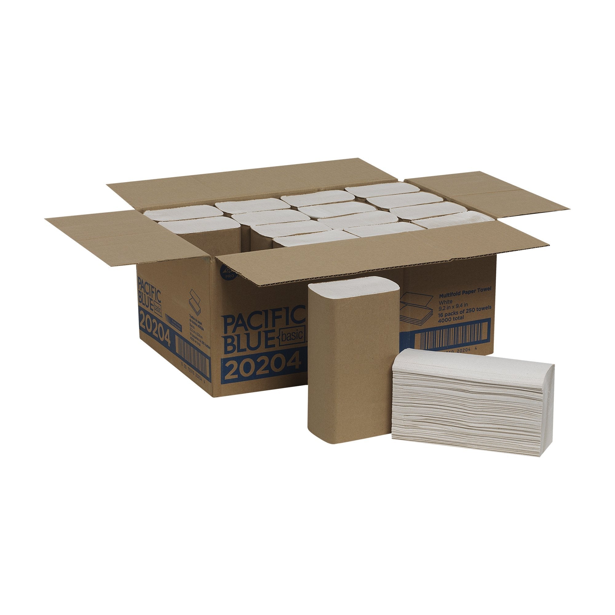 Pacific Blue Basic™ Multi-Fold Paper Towel, 250 per Pack (16 Units)