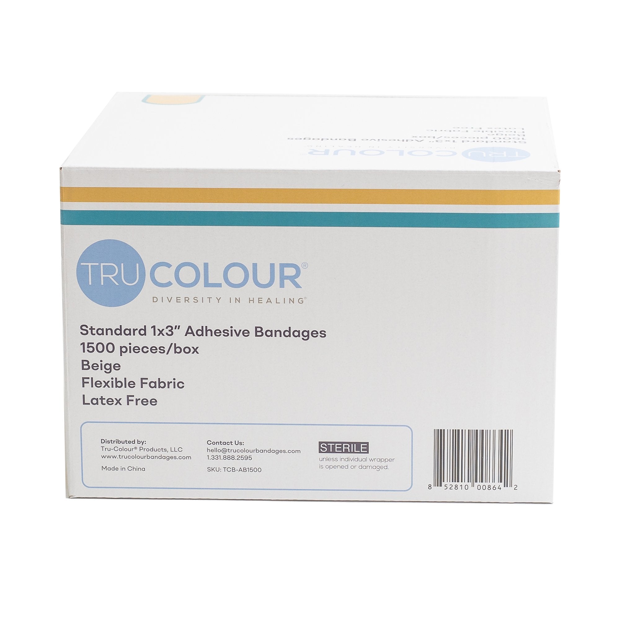 TruColour® Beige Adhesive Strip, 1 x 3 Inch (1500 Units)