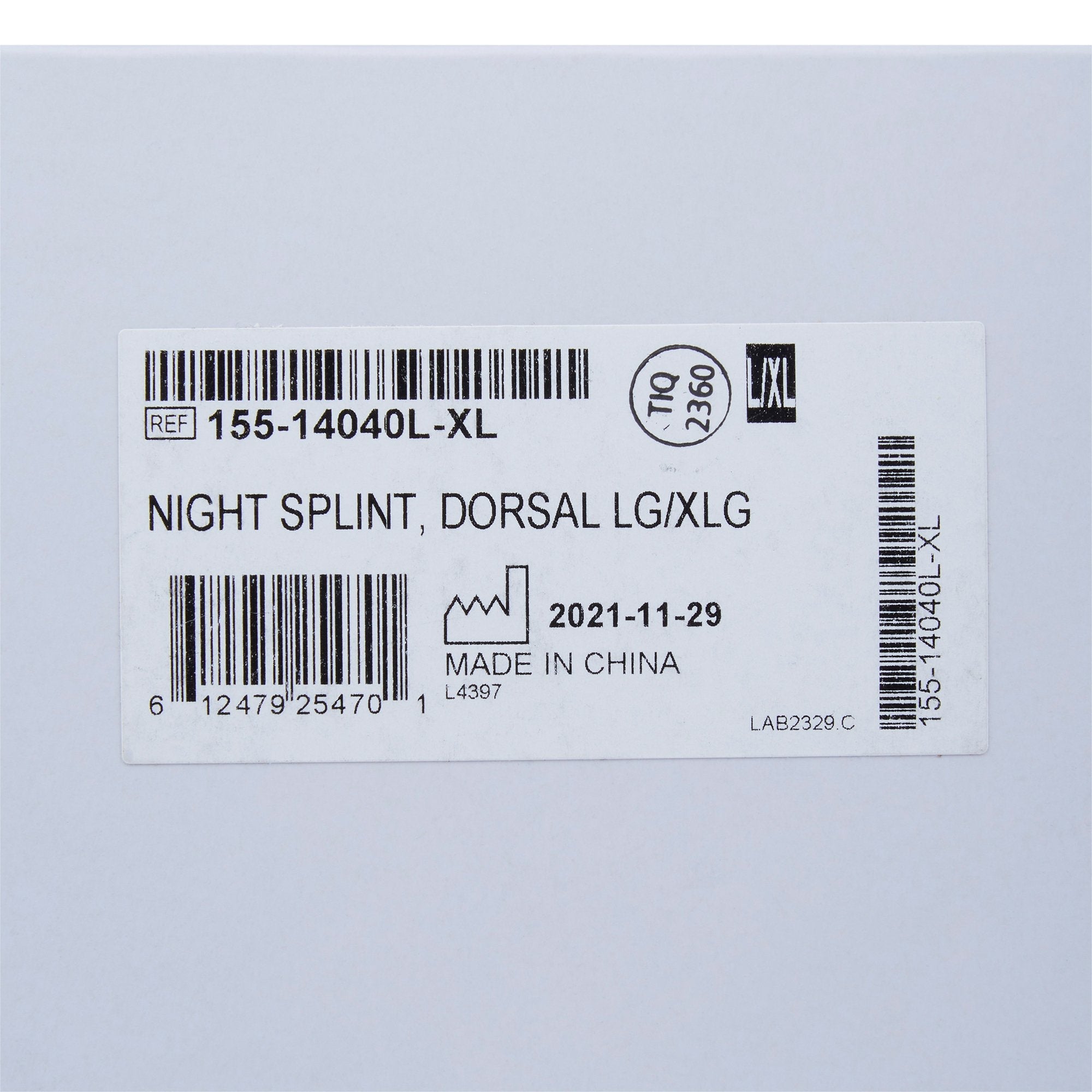 McKesson Low Profile Dorsal Night Splint, Large / Extra Large (1 Unit)