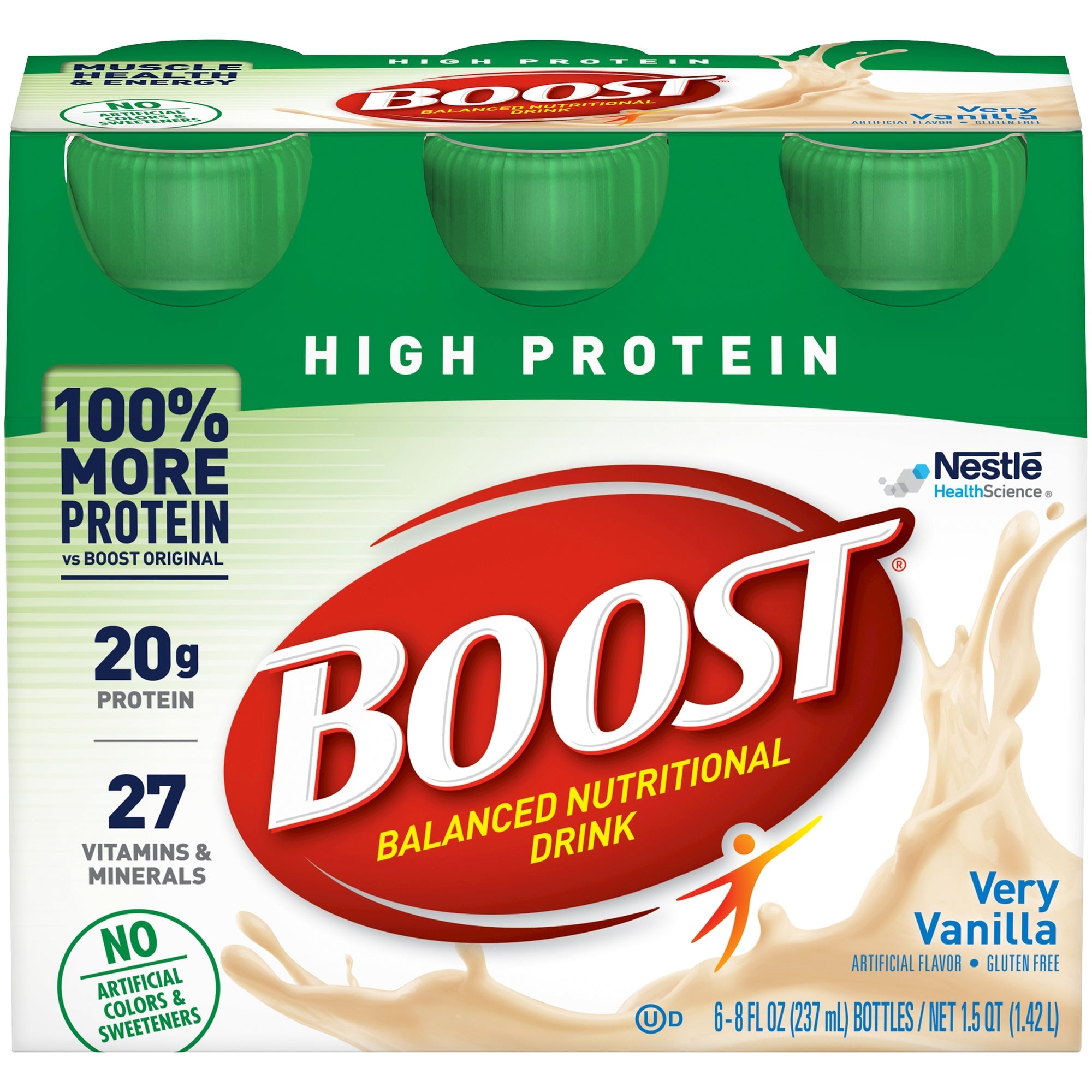 Boost High Protein Vanilla Nutritional Drink - 8 oz Bottle, 20g Protein