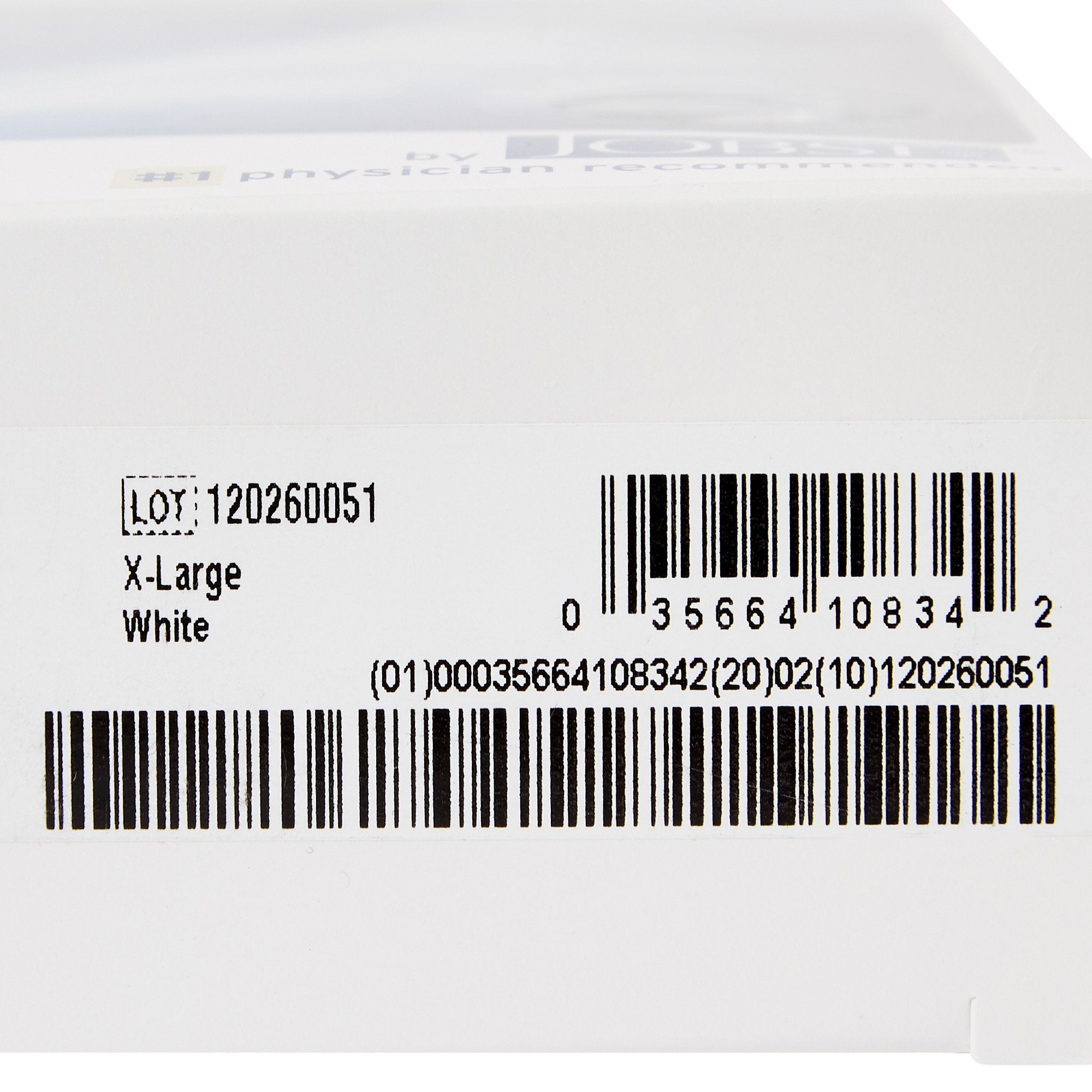 JOBST SensiFoot Diabetic Compression Socks, Knee High, White, Closed Toe, X-Large (1 Unit)