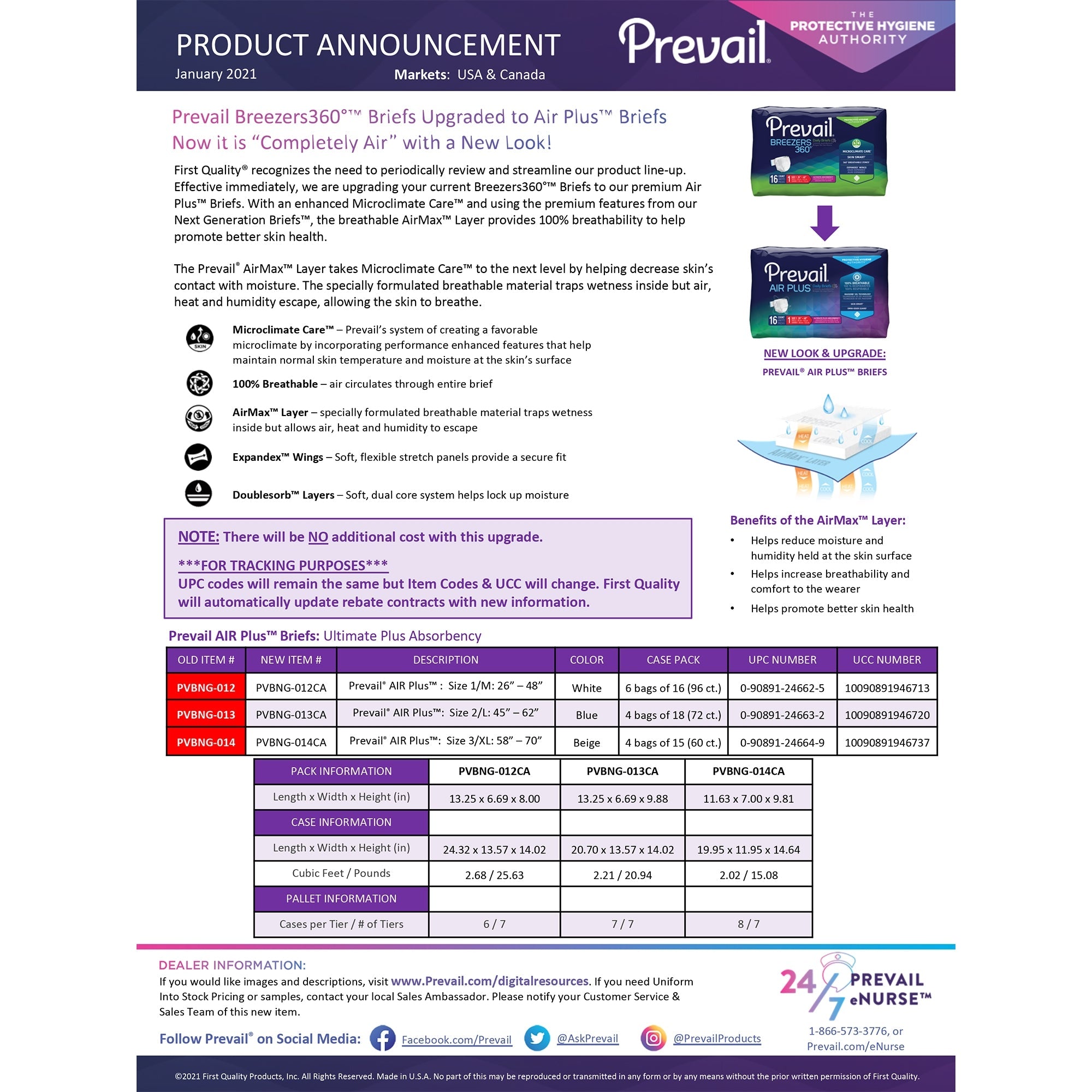 Prevail Air Plus Daily Briefs Size 2, 18 Pack - Unisex Incontinence Aid