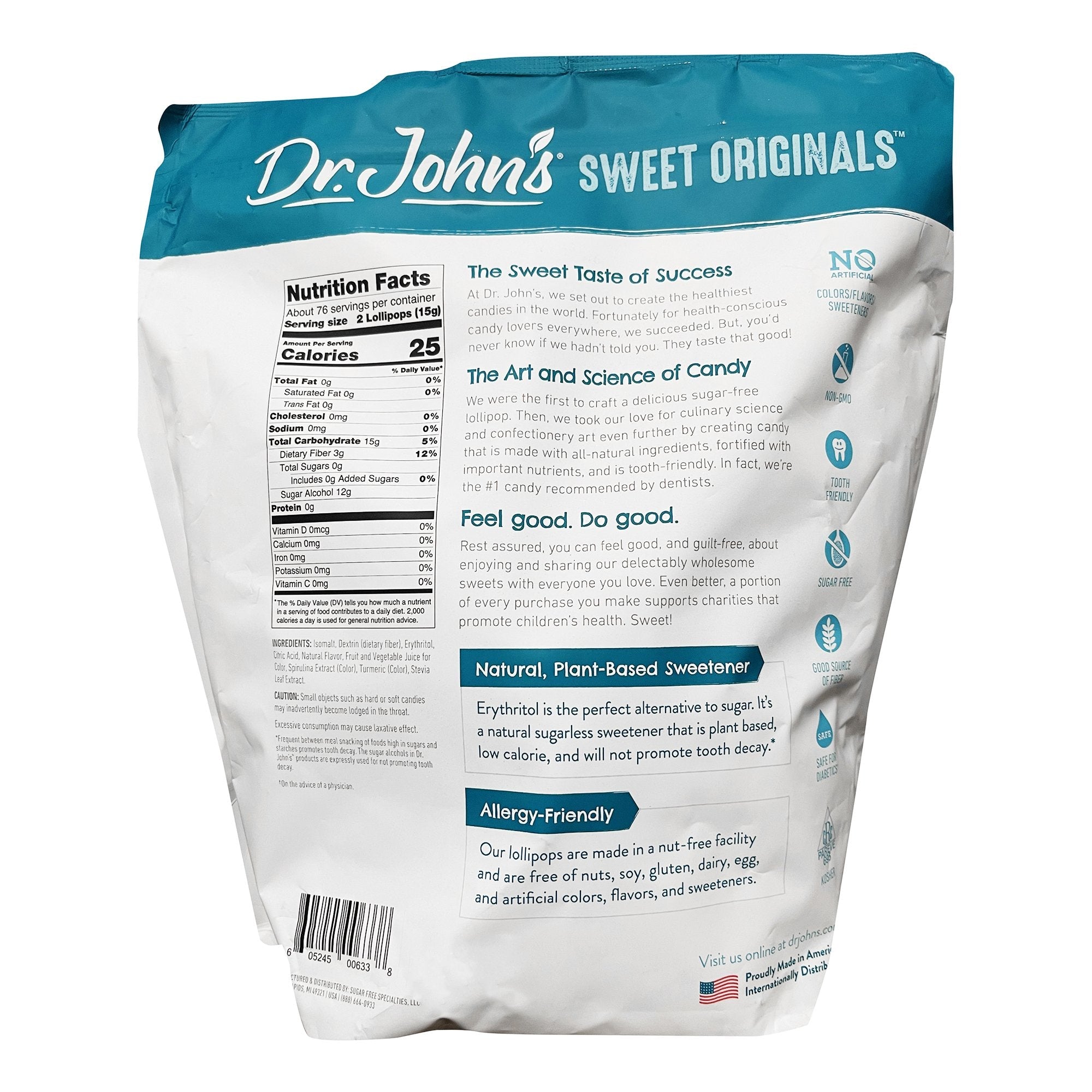 Dr. John's Candies® Sugar-Free Lollipop (132 Units)