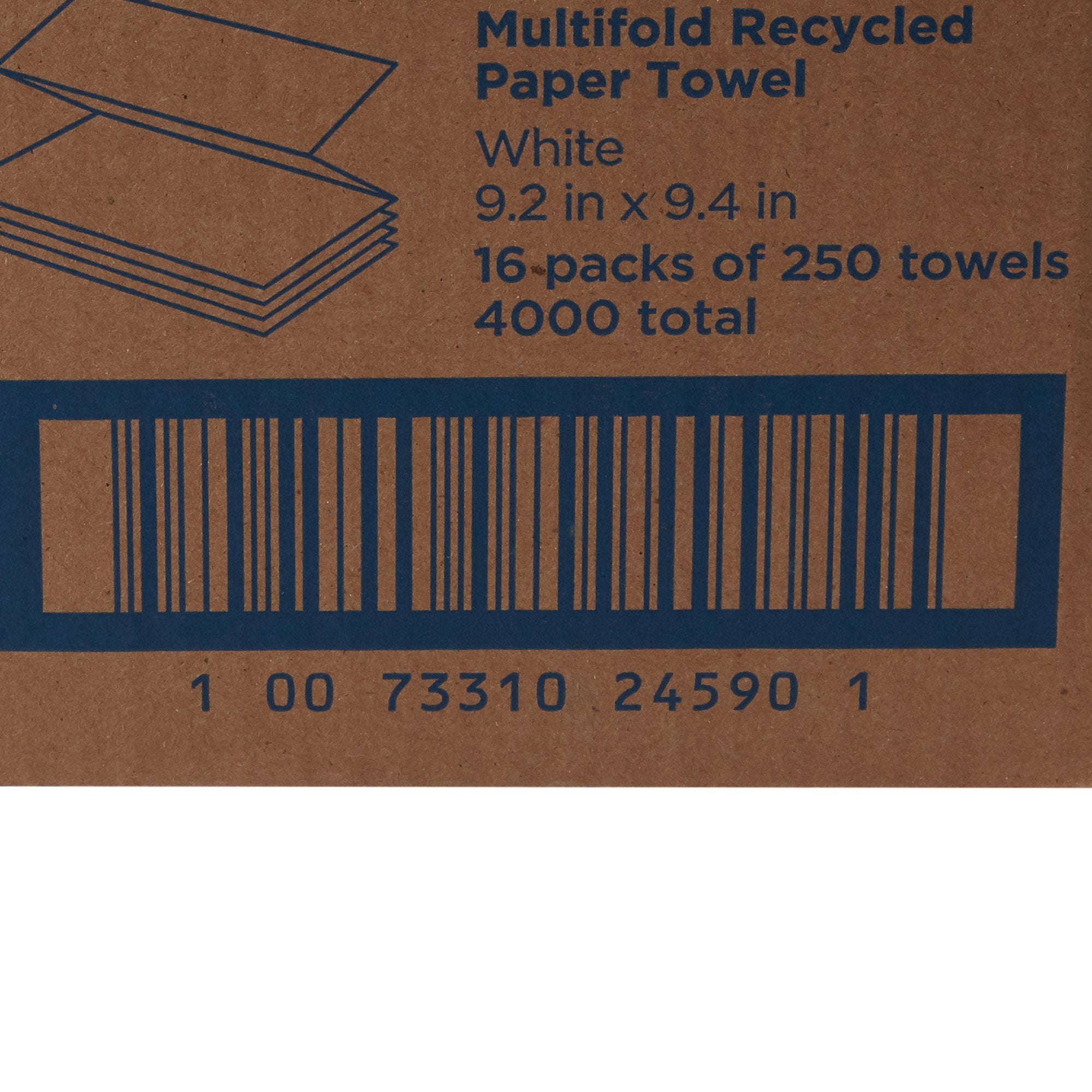 Pacific Blue Basic™ Recycled Multi-Fold Paper Towel, 250 Sheets per Pack (16 Units)