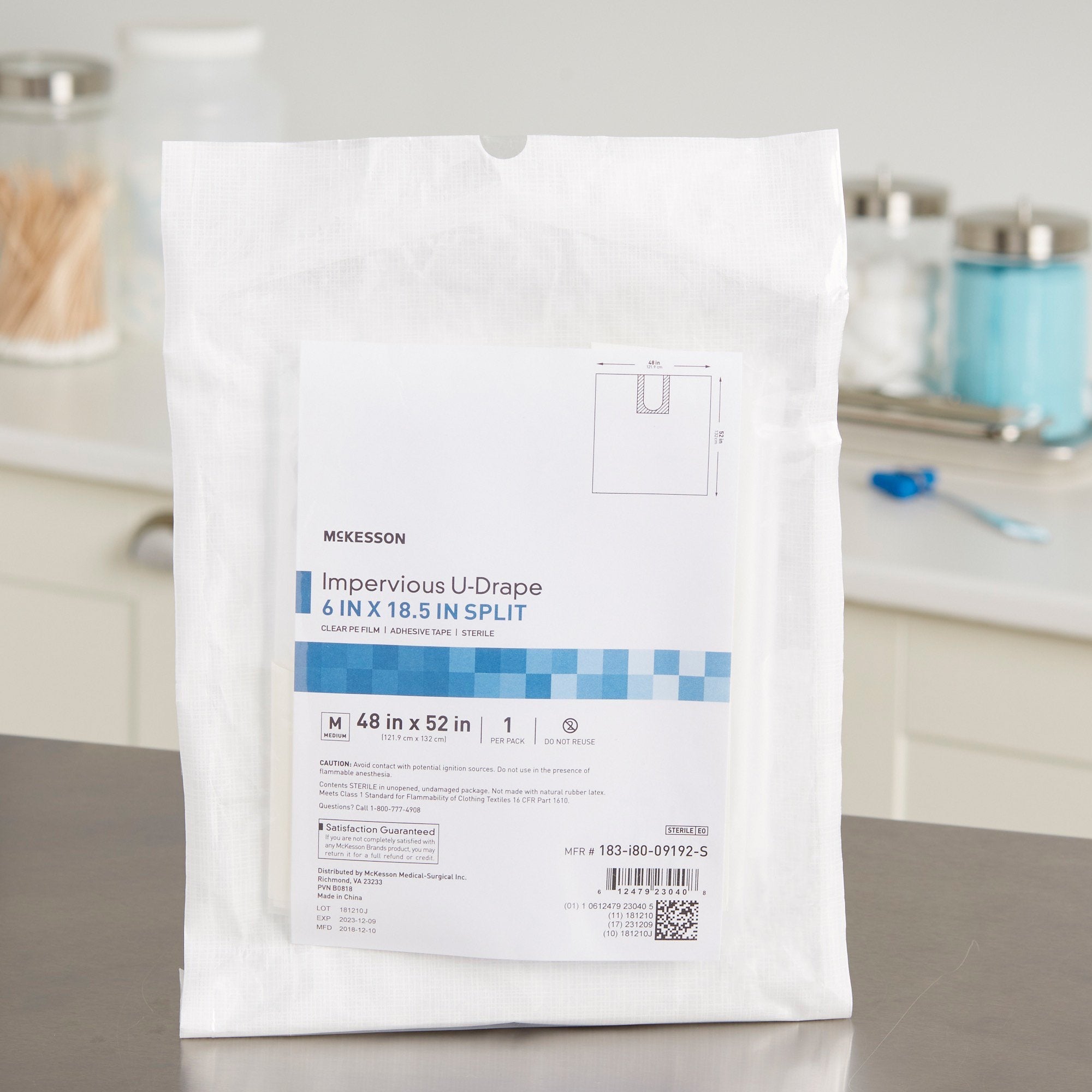 McKesson Impervious U-Drape, 52 x 48 Inch (1 Unit)