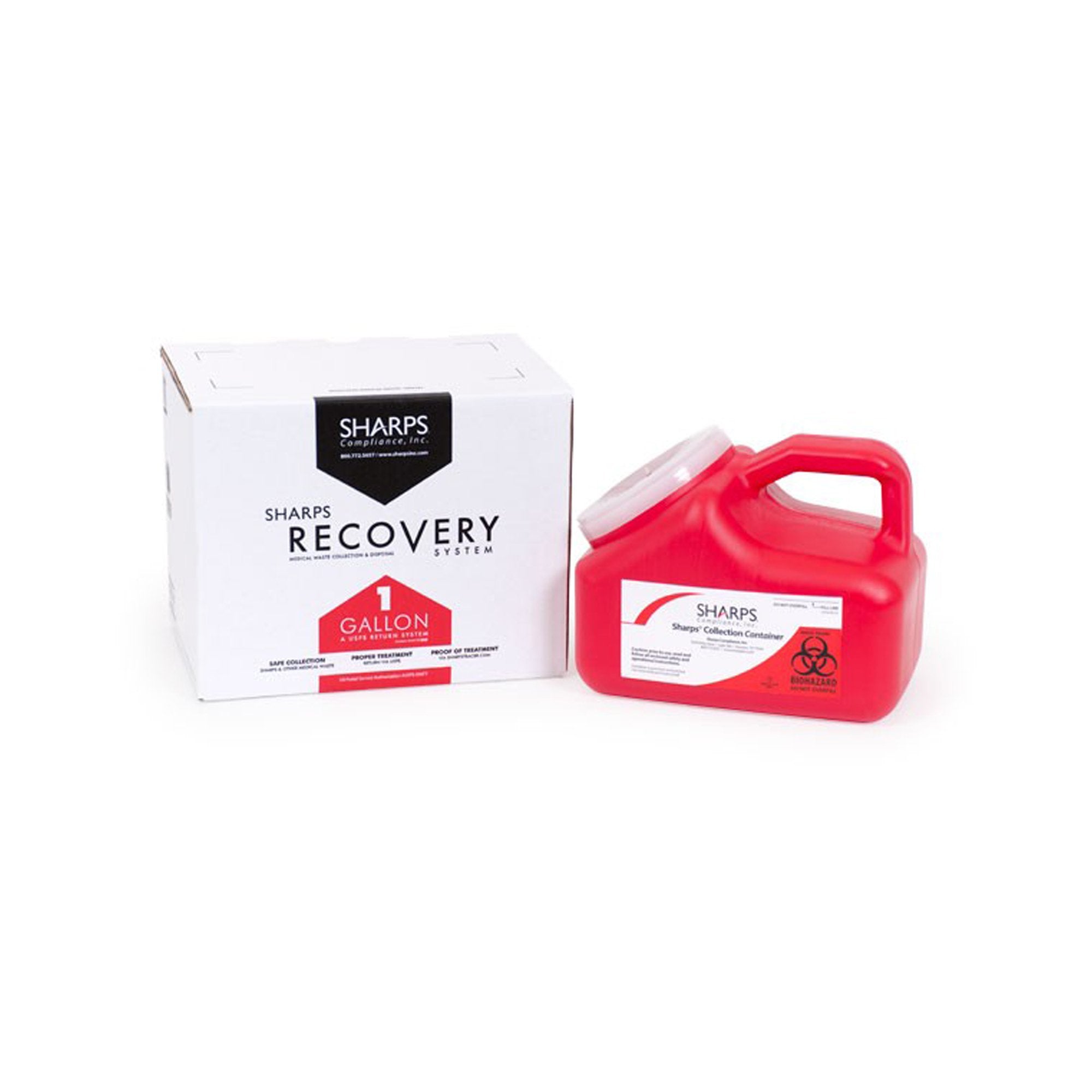 Mail System® Pro-Tec® Mailback Sharps Collector, 1 Gallon, 9 x 6 x 7½ Inch (1 Unit)