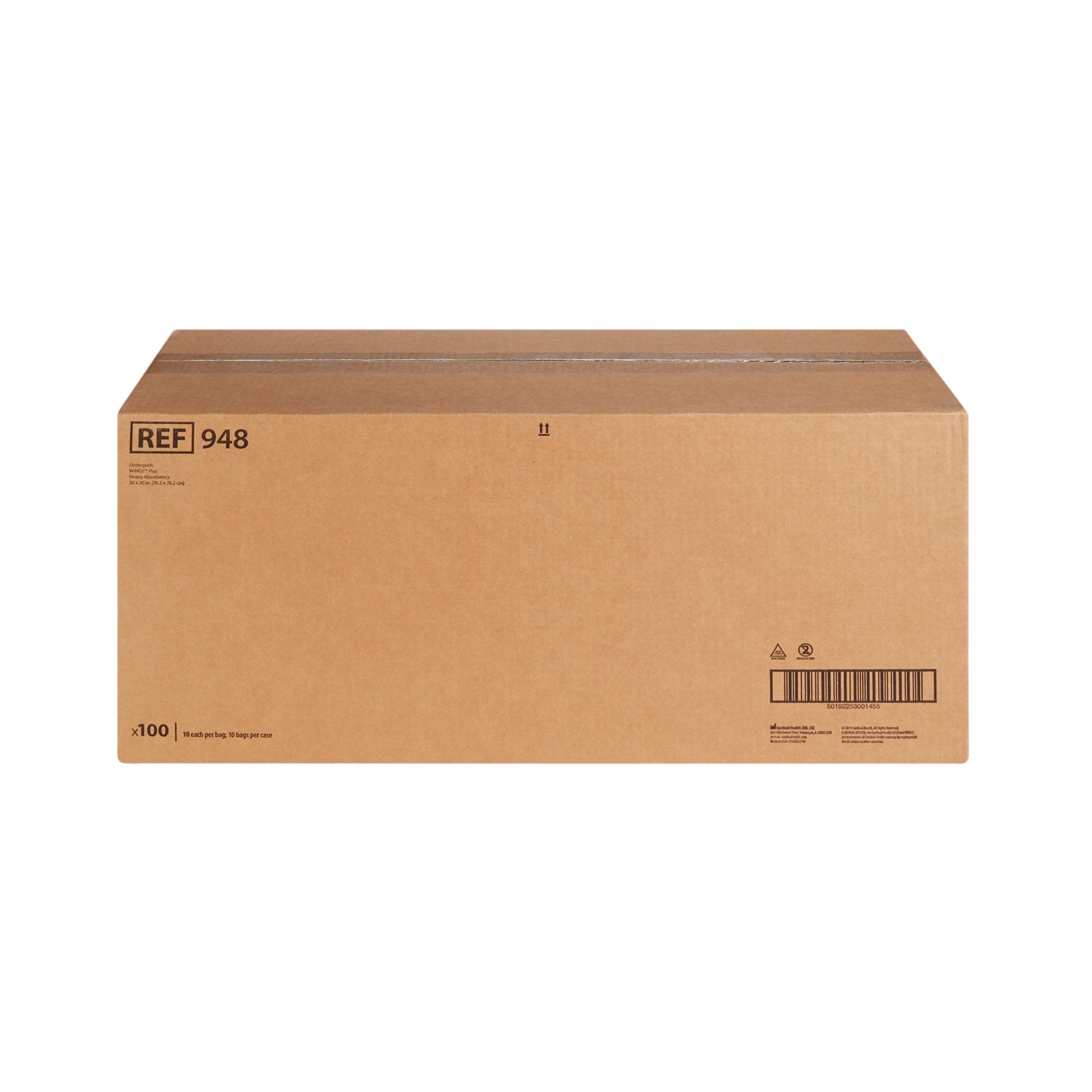 Wings Plus Underpads, Disposable, Heavy Absorbency, Beige, 30 X 30 Inch (10 Units)