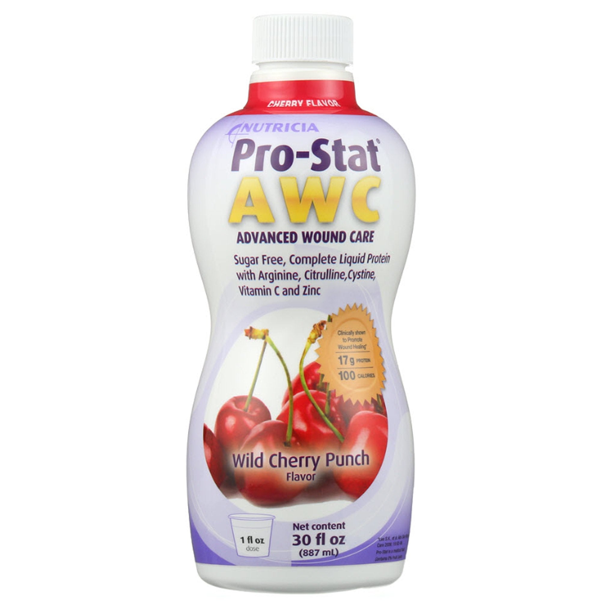 Pro-Stat® Sugar Free AWC Wild Cherry Punch Complete Liquid Protein, 30-ounce Bottle (1 Unit)