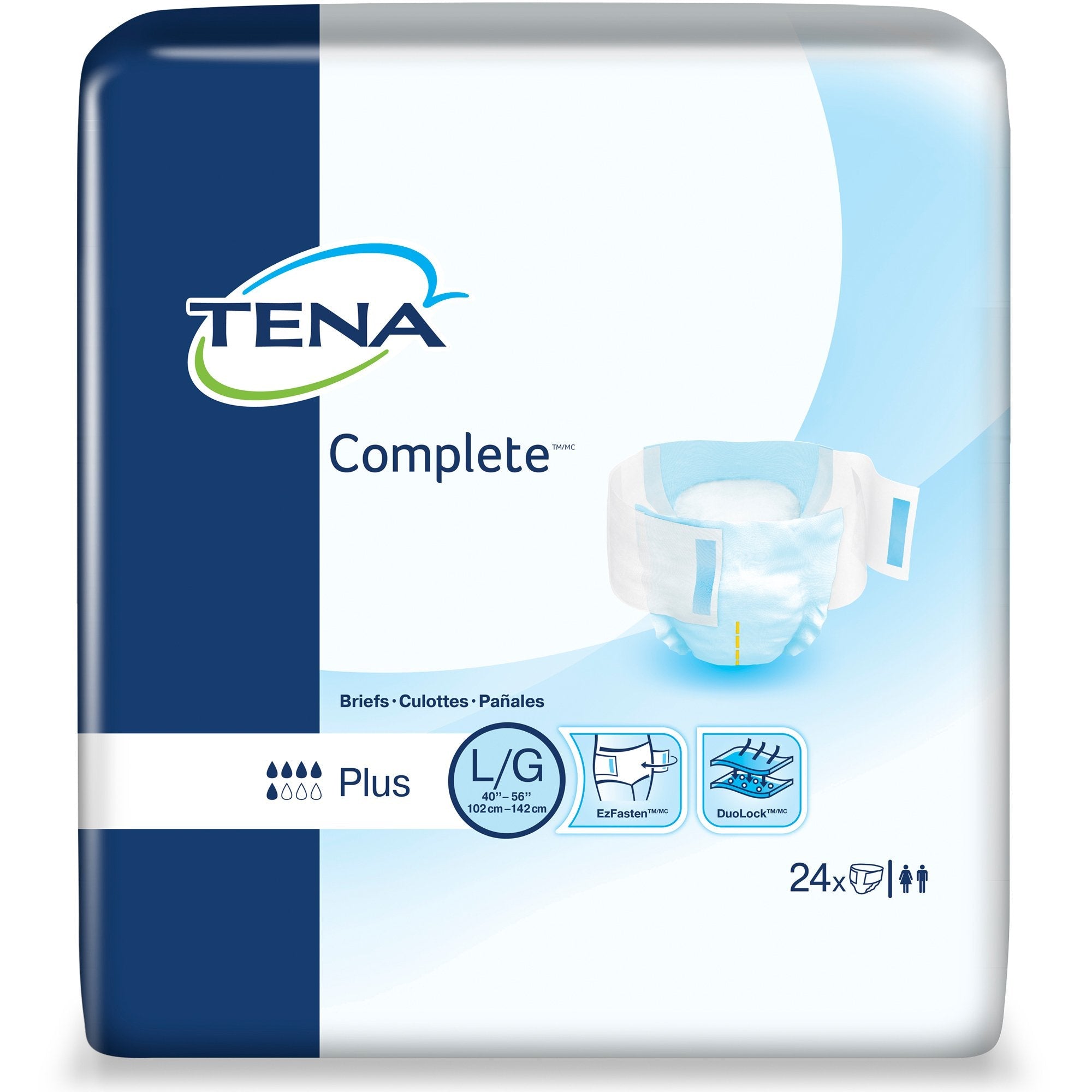 Tena® Complete™ Plus Incontinence Brief, Large (24 Units)