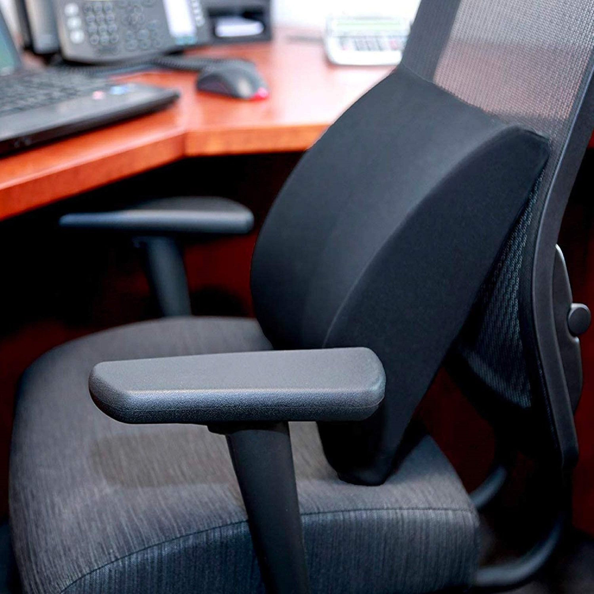 DMI® Lumbar Seat Cushion, Black, 14 x 13 x 3 in. (1 Unit)