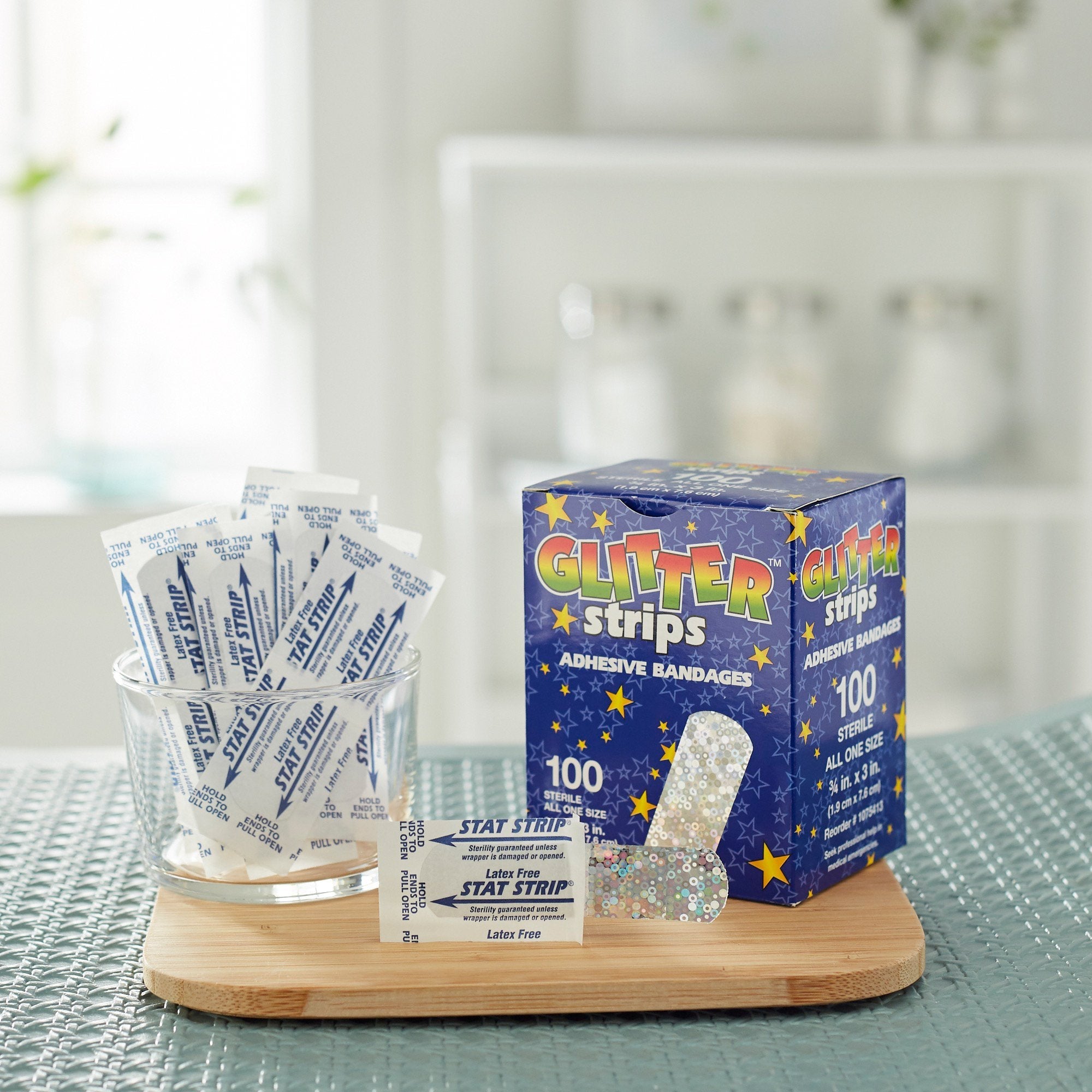 Glitter™ Stat Strip® Design Adhesive Strip, ¾ x 3 Inch (100 Units)