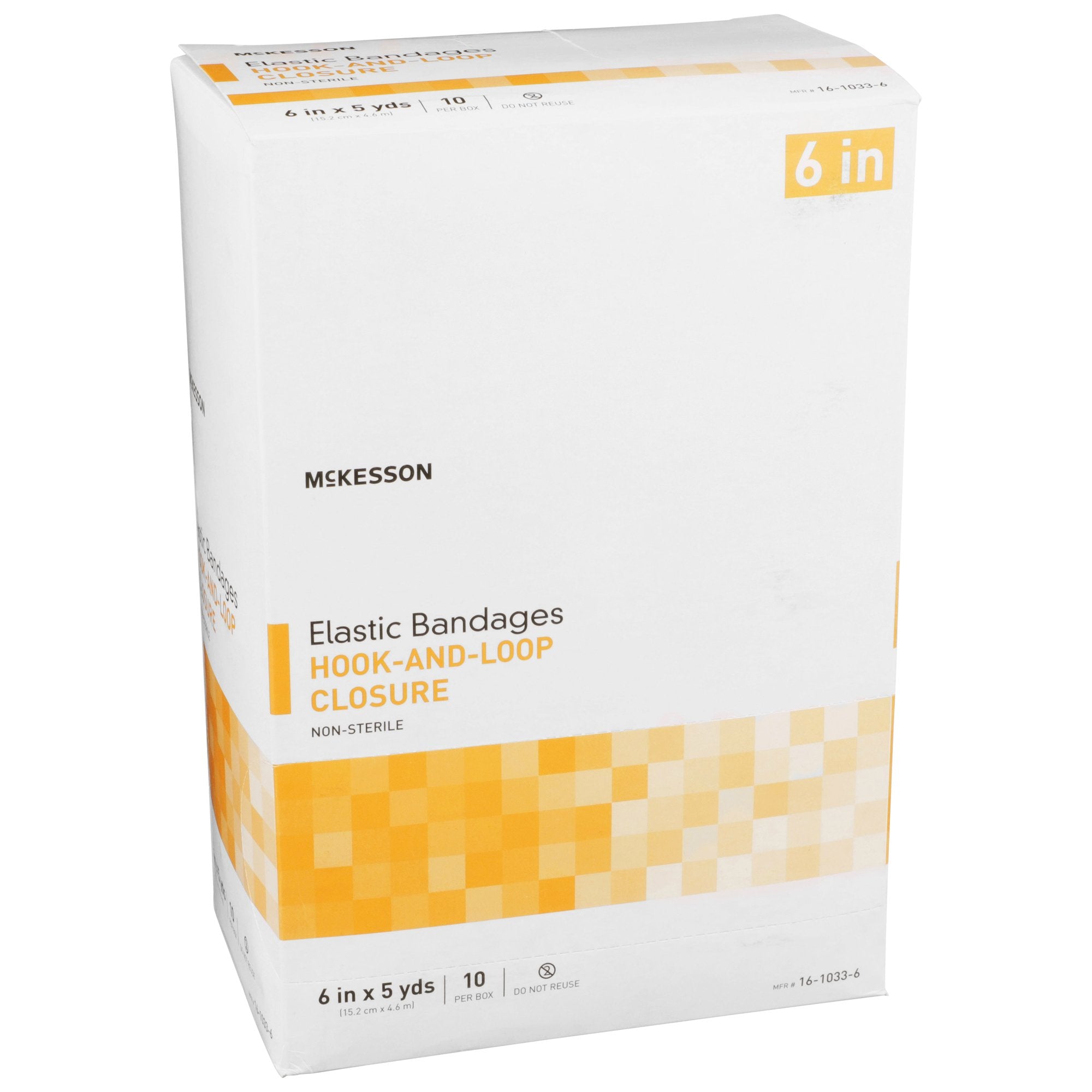 McKesson Elastic Bandage 6"x5yd Hook & Loop Closure - Compression Support