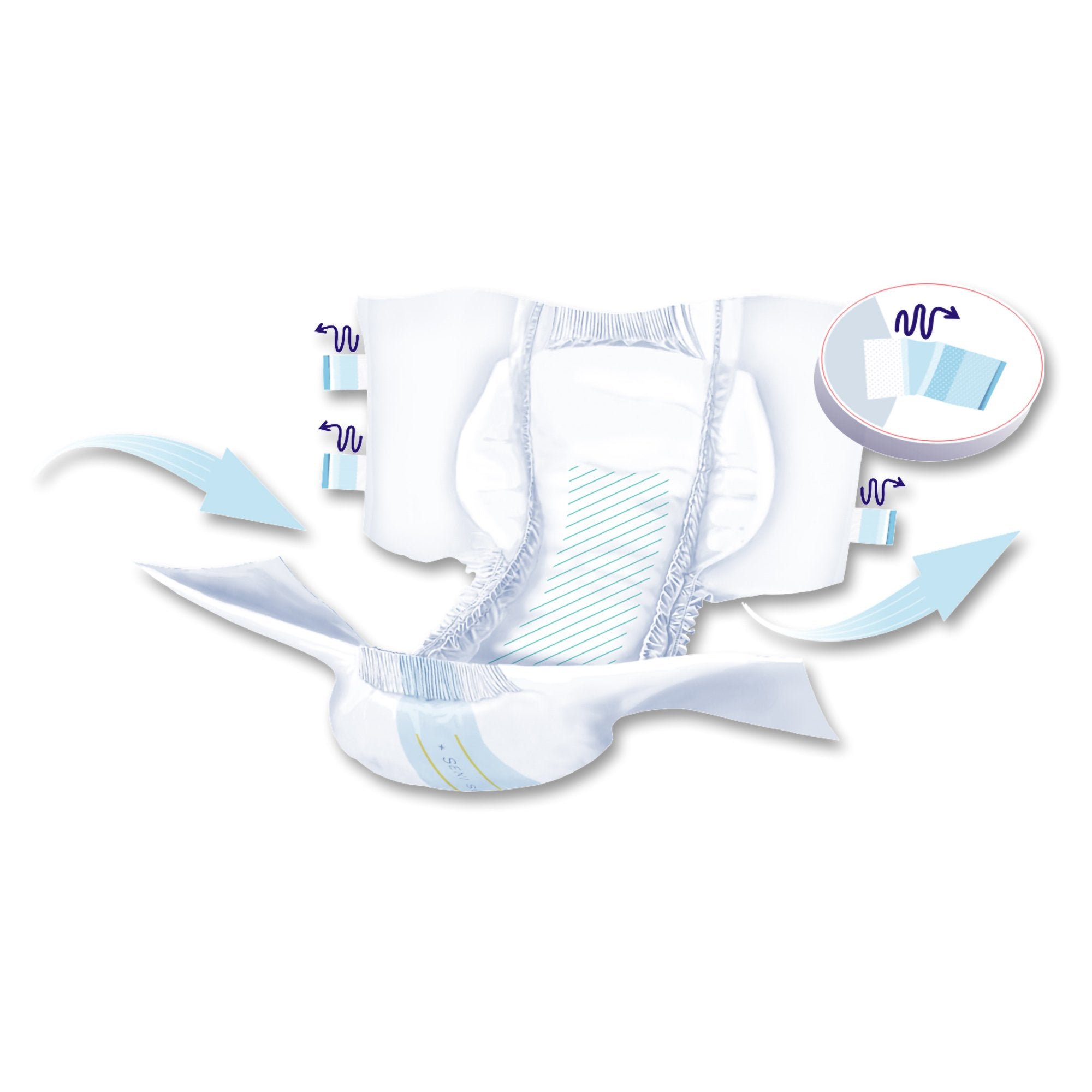Seni® Super Heavy Absorbency Incontinence Brief, Large (25 Units)