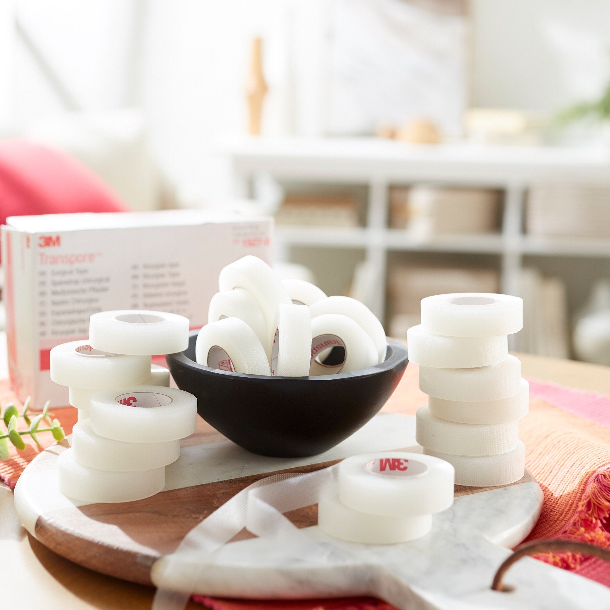 3M™ Transpore™ Plastic Medical Tape, 1/2 Inch x 10 Yard, Transparent (24 Units)