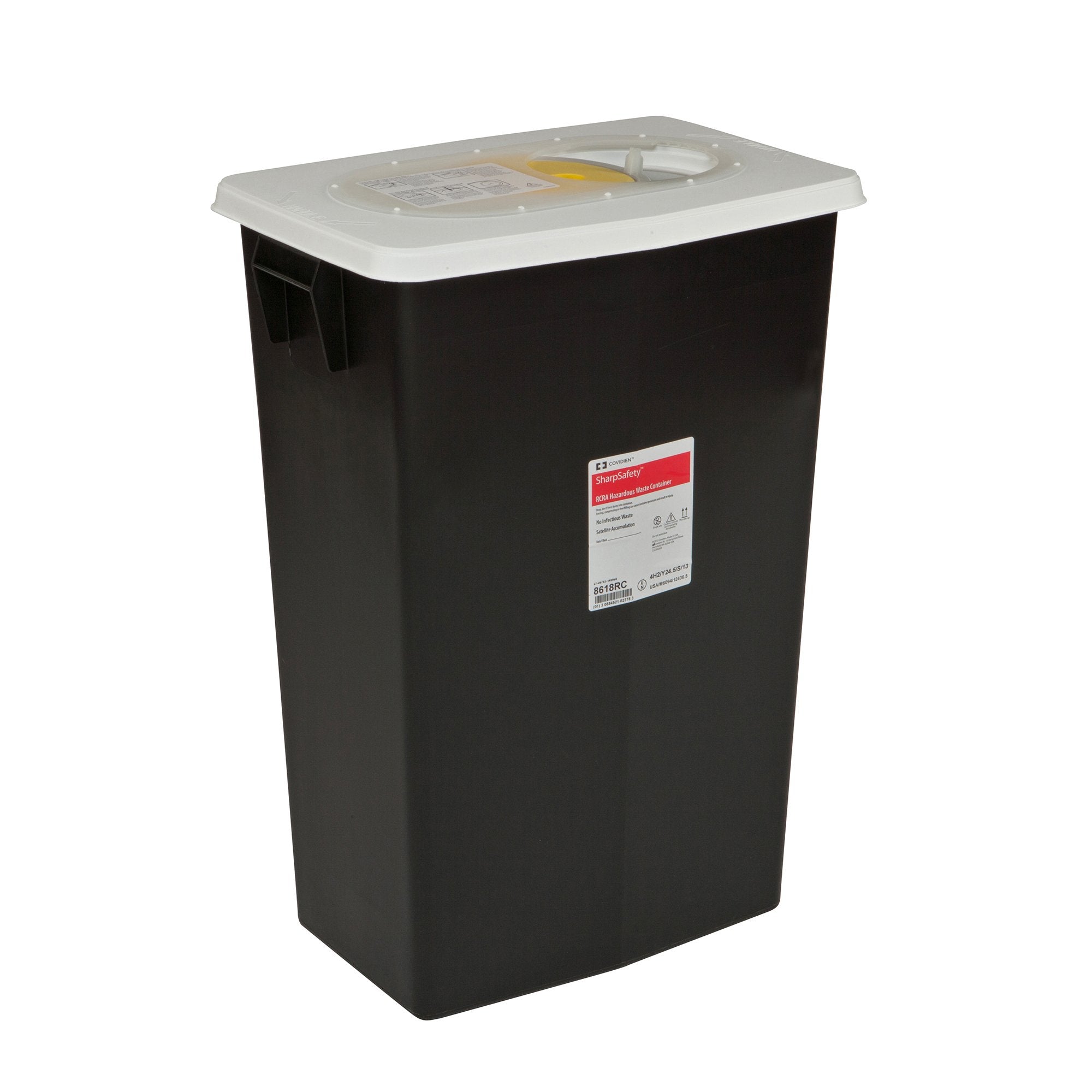 SharpSafety™ RCRA Waste Container, 18 Gallon, 26 x 12¾ x 18¼ Inch (5 Units)