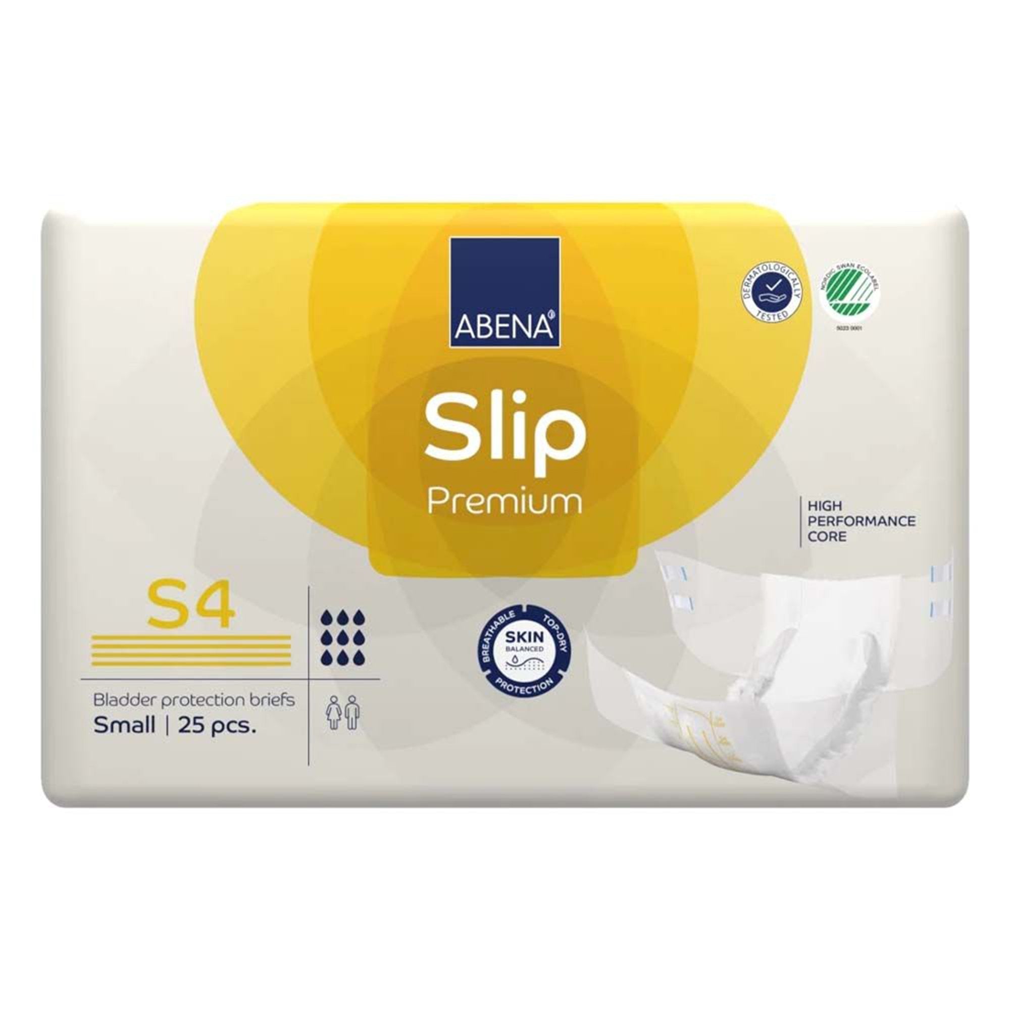 Abena Slip Premium S4 Small Incontinence Briefs, 25 Pack