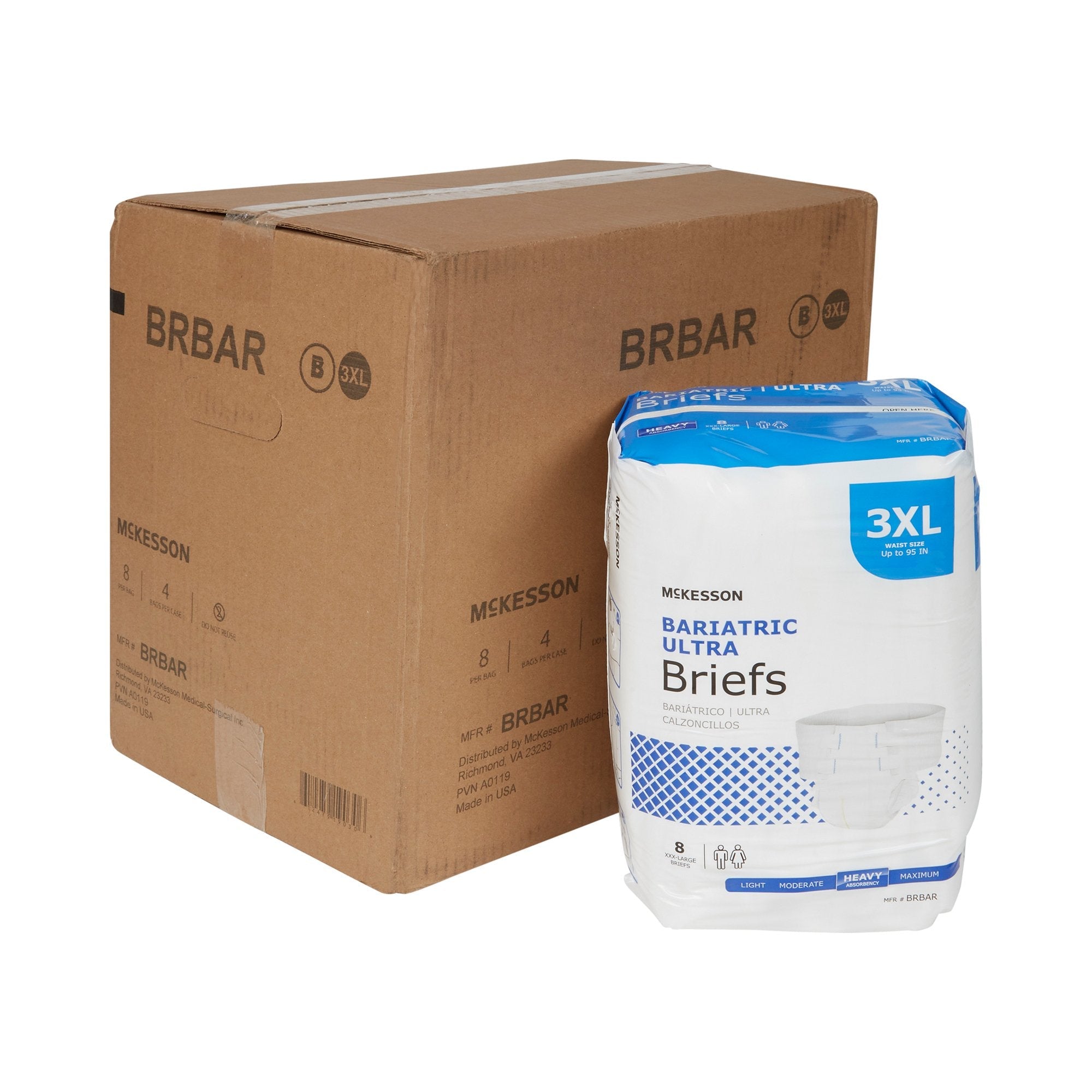 McKesson Ultra Plus 3XL Incontinence Briefs - Heavy Absorbency Comfort
