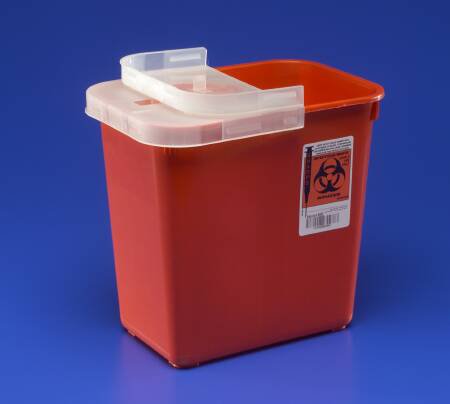 SharpSafety™ Multi-purpose Sharps Container, 2 Gallon, 10 x 10½ x 7¼ Inch (20 Units)