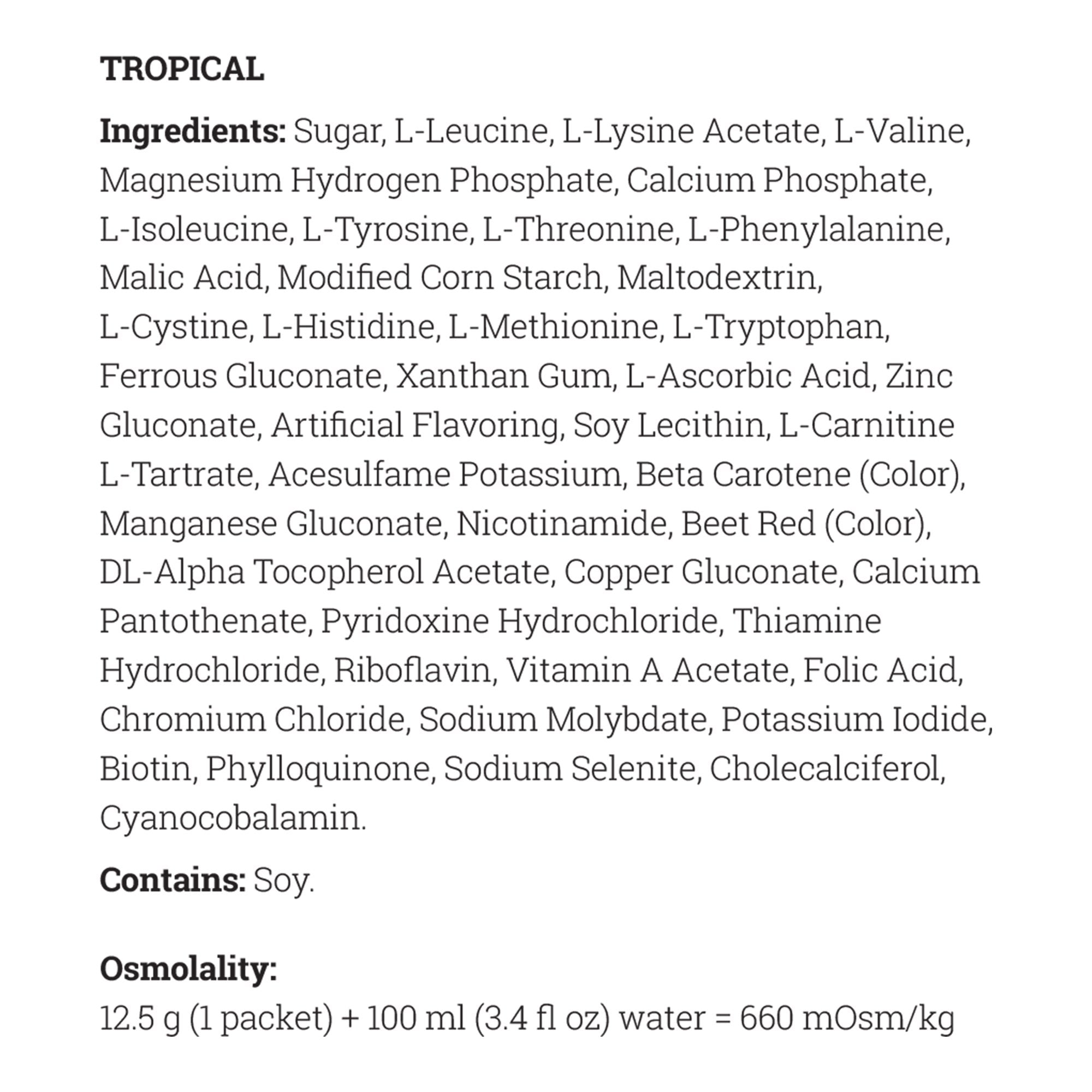 EAA Supplement™ for the Dietary Management of Urea Cycle Disorders, Tropical Flavor (50 Units)