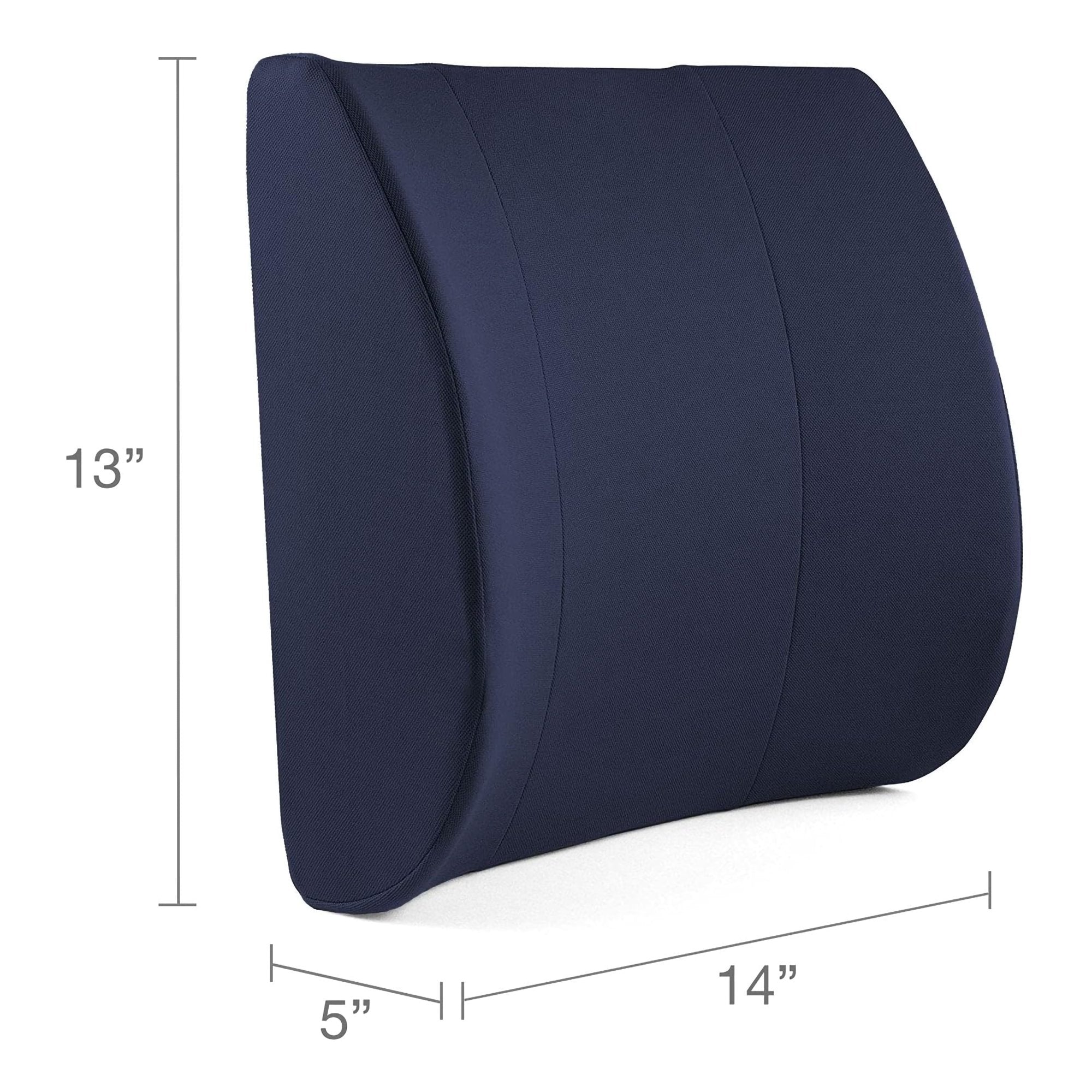 DMI® Memory Foam Lumbar Seat Cushion, Navy Blue (1 Unit)