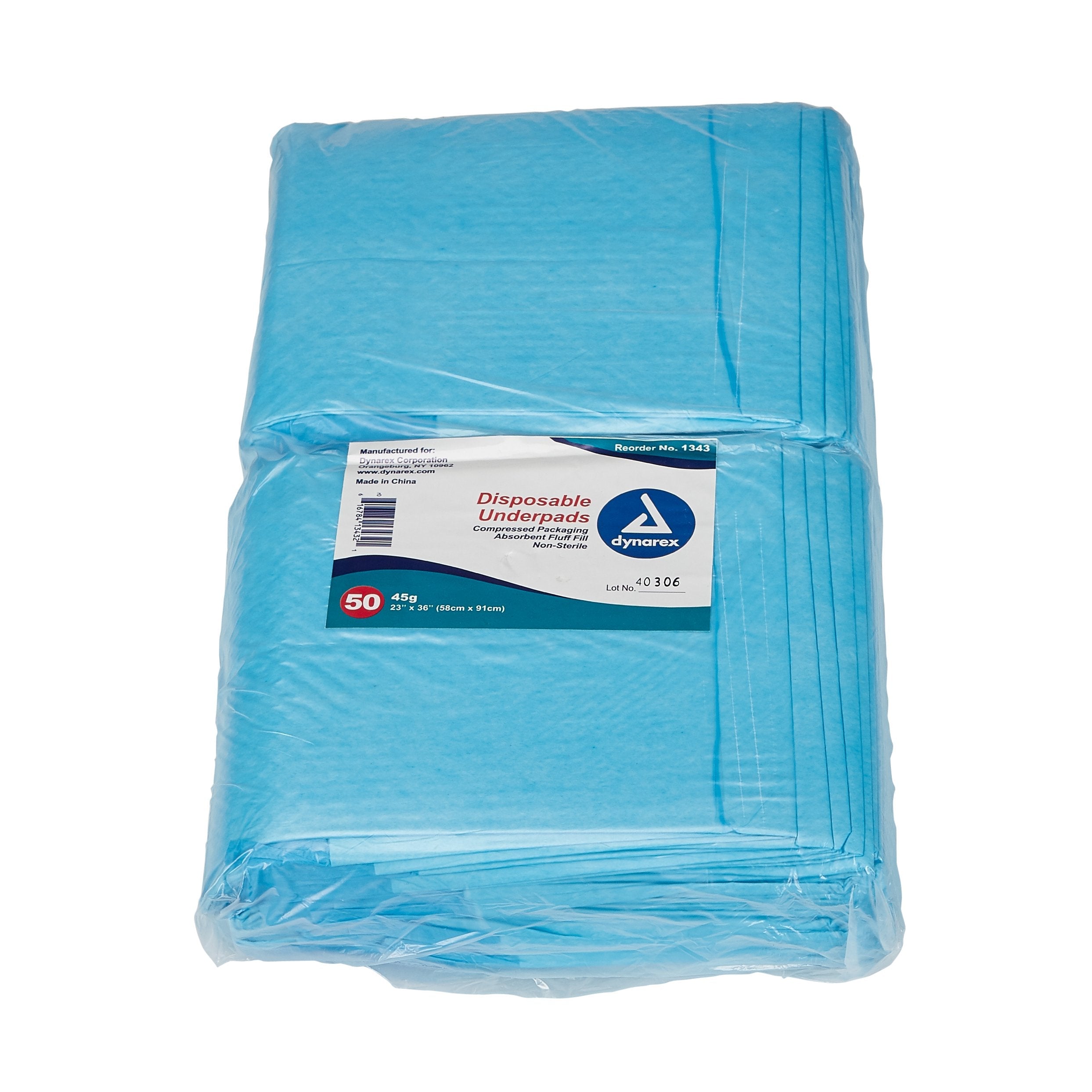 dynarex® Absorbent Fluff Fill Underpad, 23 x 36 Inch (50 Units)